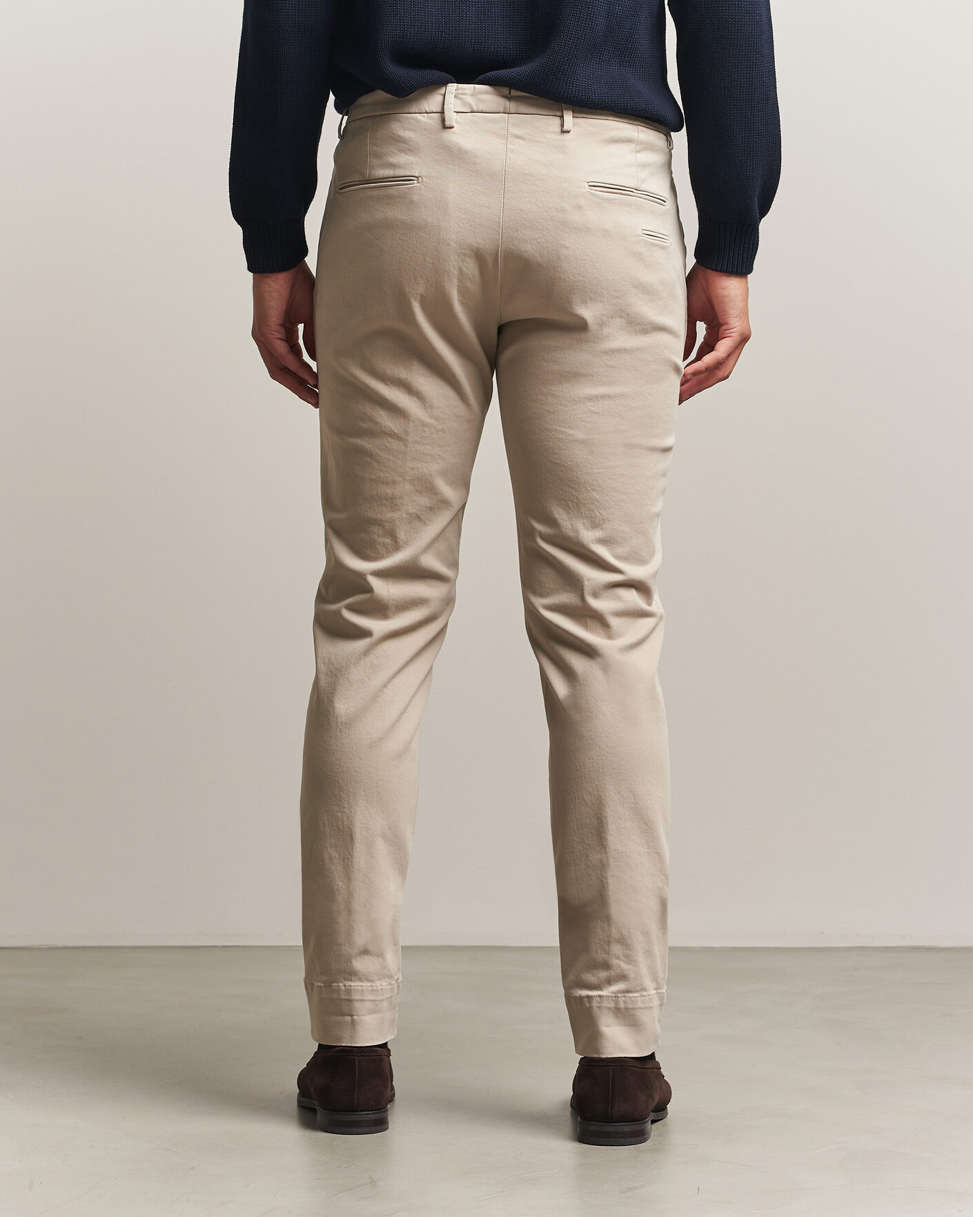 Herren | Hosen | Briglia 1949 | Slim Fit Cotton Stretch Trousers Beige