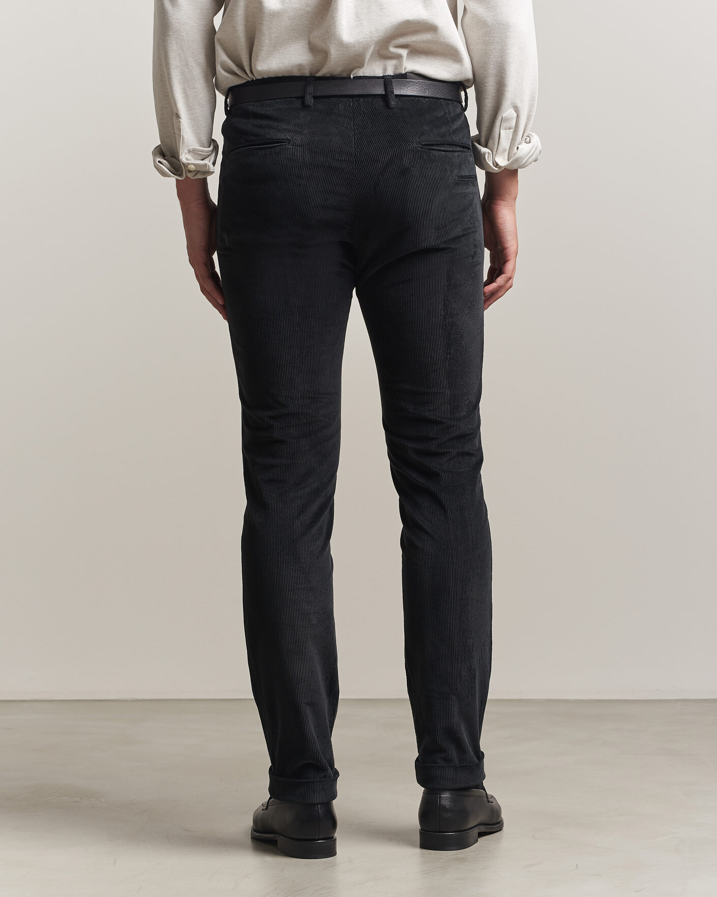 Herren | Hosen | Briglia 1949 | Slim Fit Corduroy Trousers Black