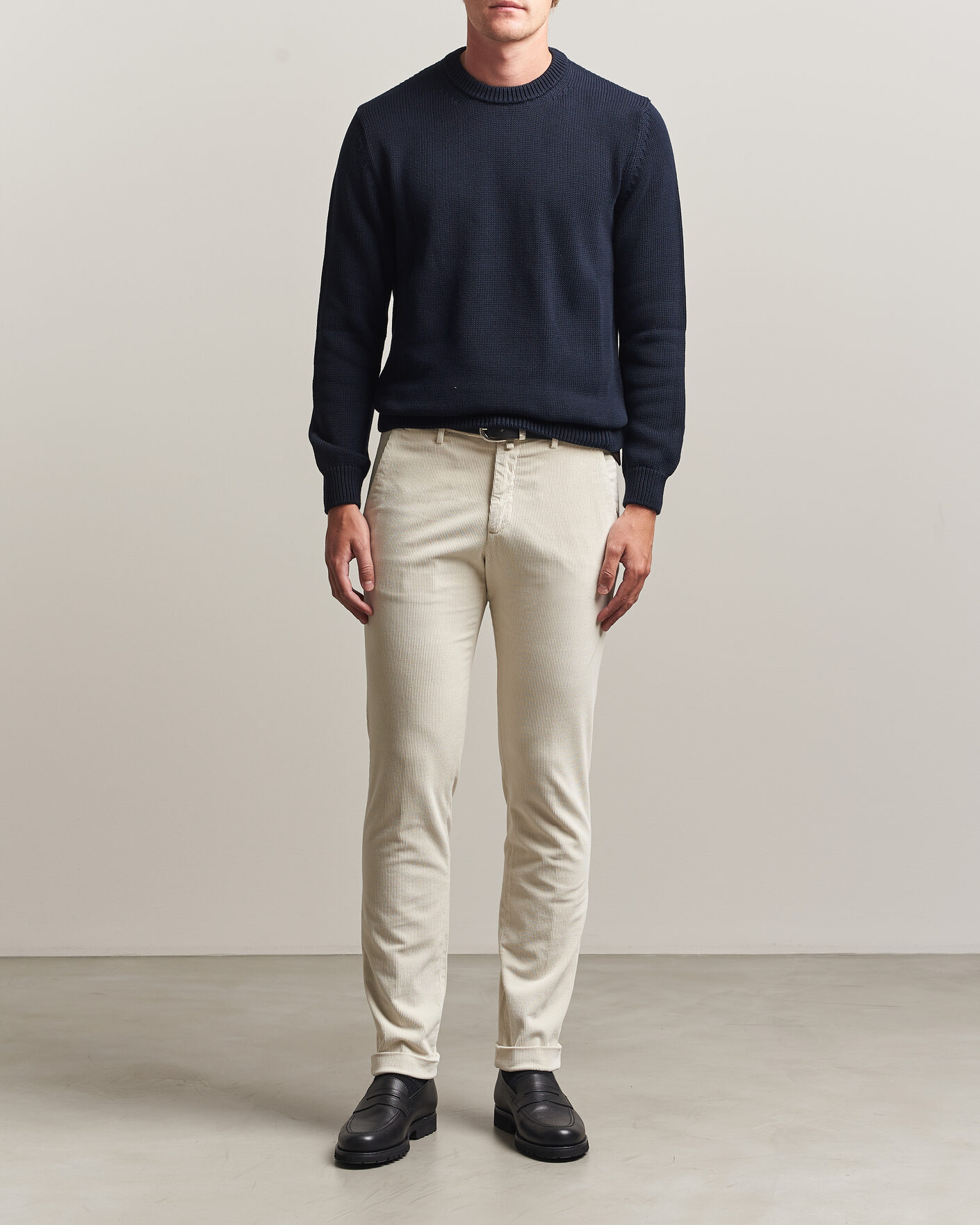 Herren | Hosen | Briglia 1949 | Slim Fit Corduroy Trousers Off White