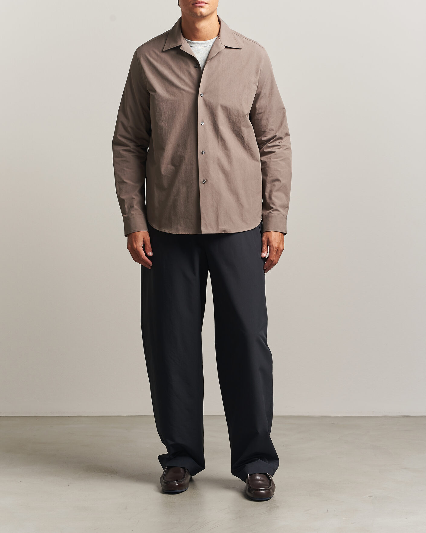 Herren | Hemden | Jil Sander | Crispy Washed Cotton Shirt Taupe