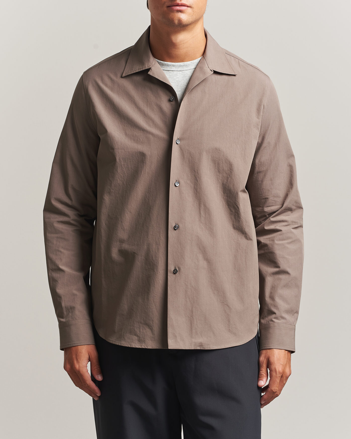 Herren | Hemden | Jil Sander | Crispy Washed Cotton Shirt Taupe