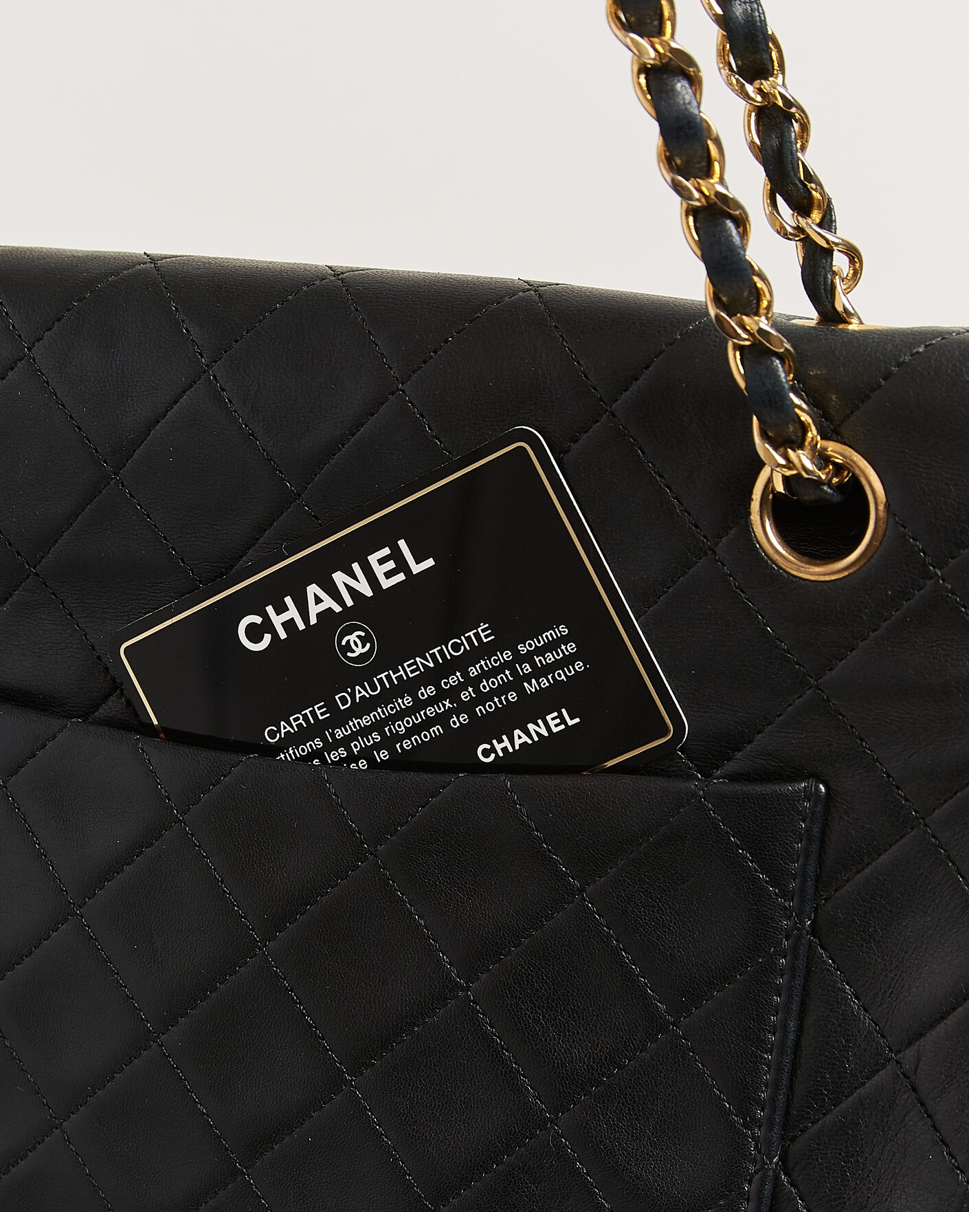 Herren | Pre-Owned & Vintage Bags | Chanel Pre-Owned | Vintage Classic Flap Bag Lambskin Black