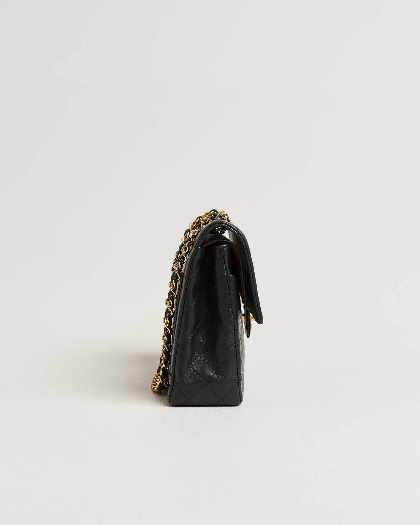 Herren | Pre-Owned & Vintage Bags | Chanel Pre-Owned | Classic Medium Square Double Flap Bag Lambskin Black