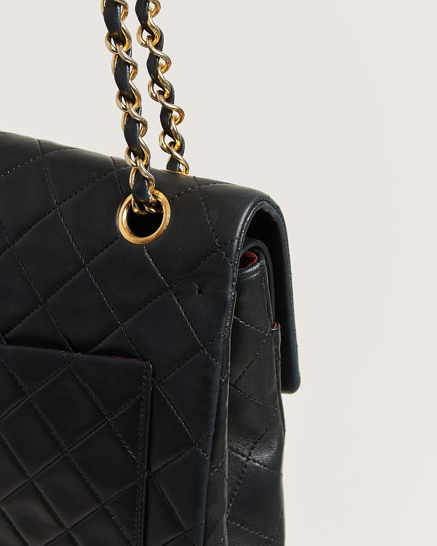 Herren | Pre-Owned & Vintage Bags | Chanel Pre-Owned | Classic Medium Square Double Flap Bag Lambskin Black