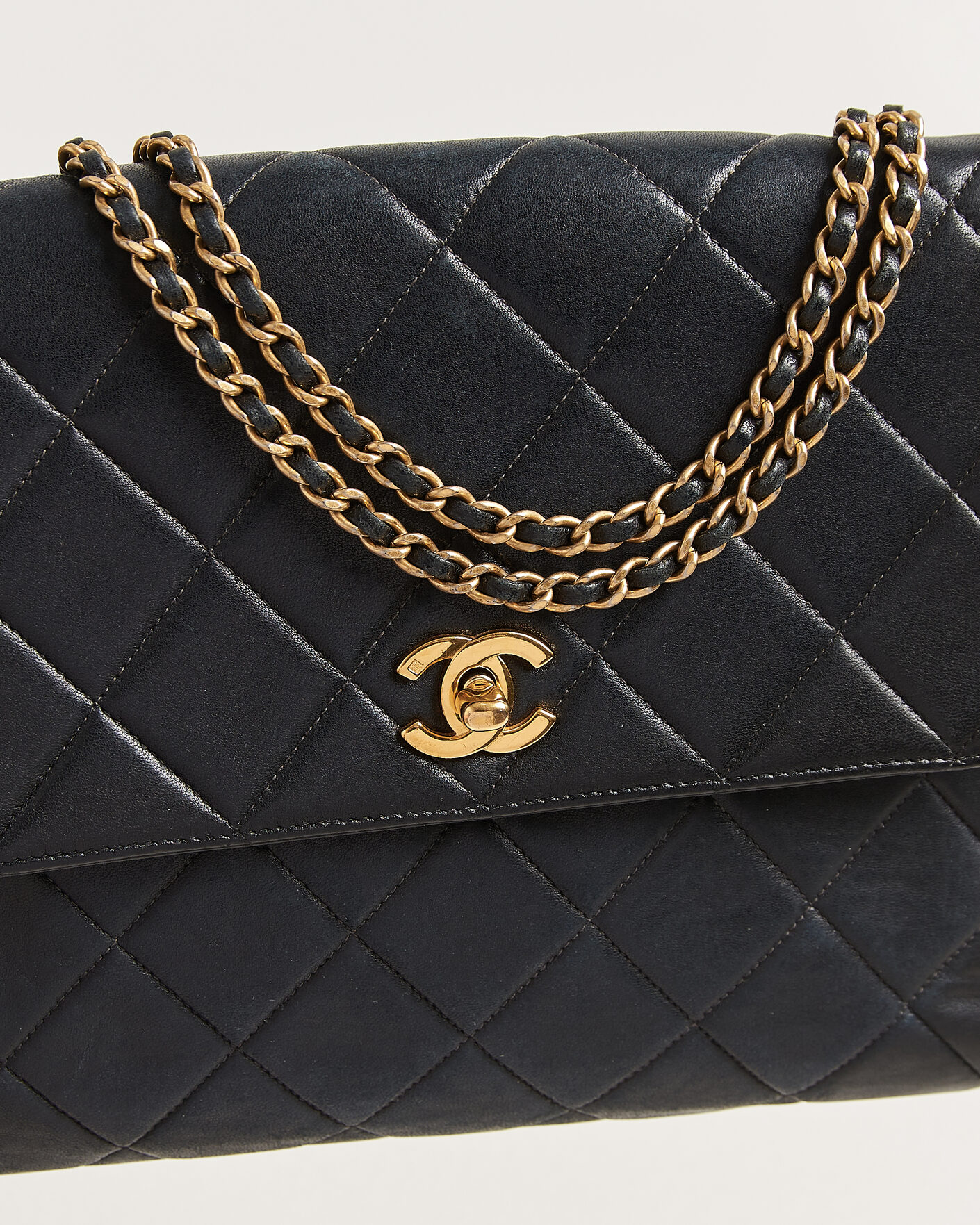 Herren | Pre-Owned & Vintage Bags | Chanel Pre-Owned | Single Flap Bag Lambskin Black