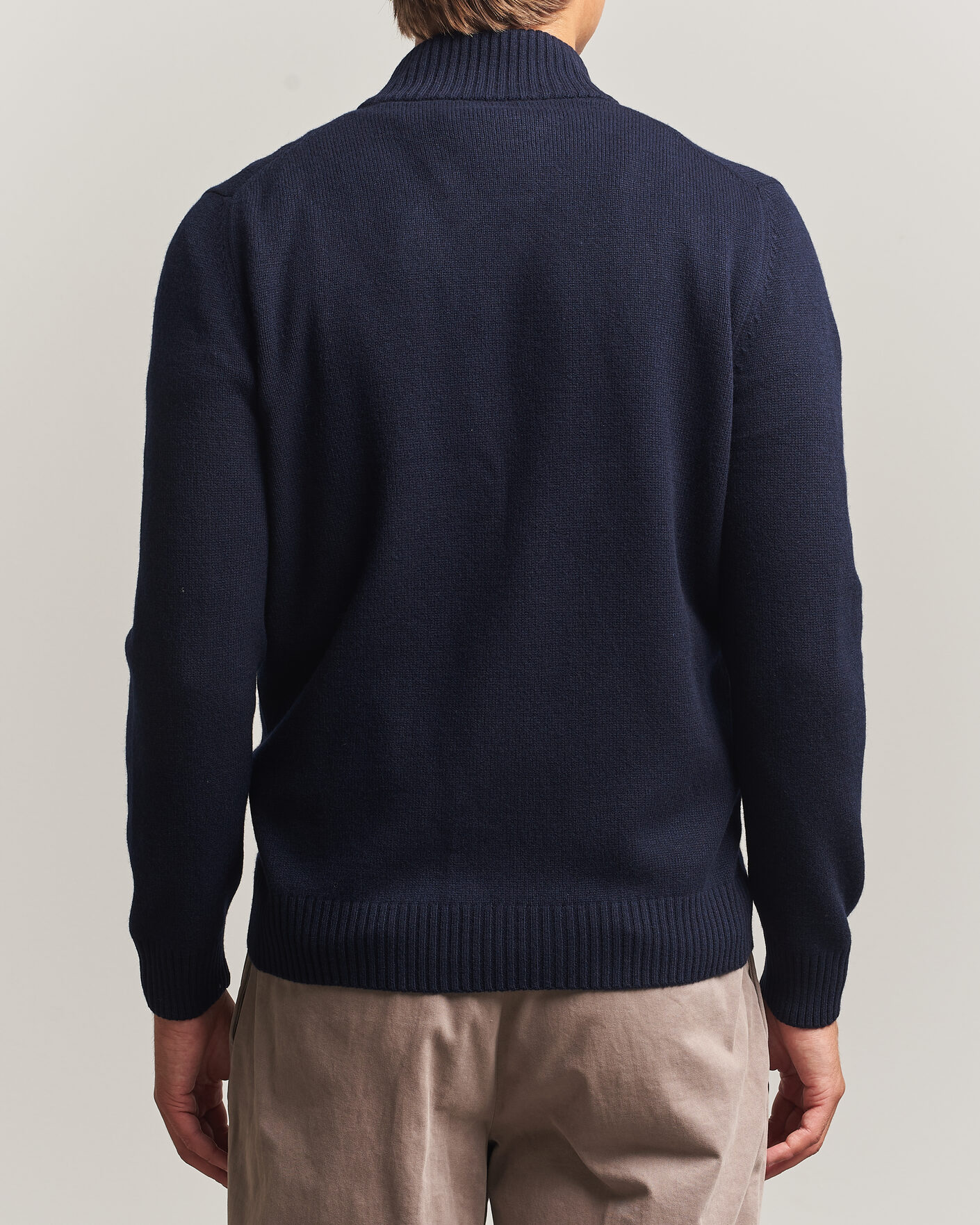 Herren | Pullover | Gran Sasso | Wool/Cashmere Full Zip Navy