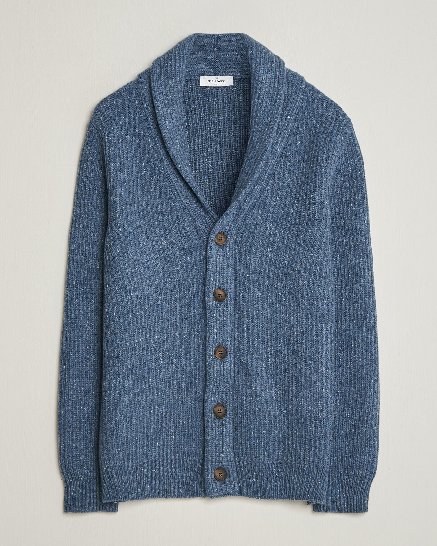Herren | Pullover | Gran Sasso | Wool/Cashmere Donegal Cardigan Blue