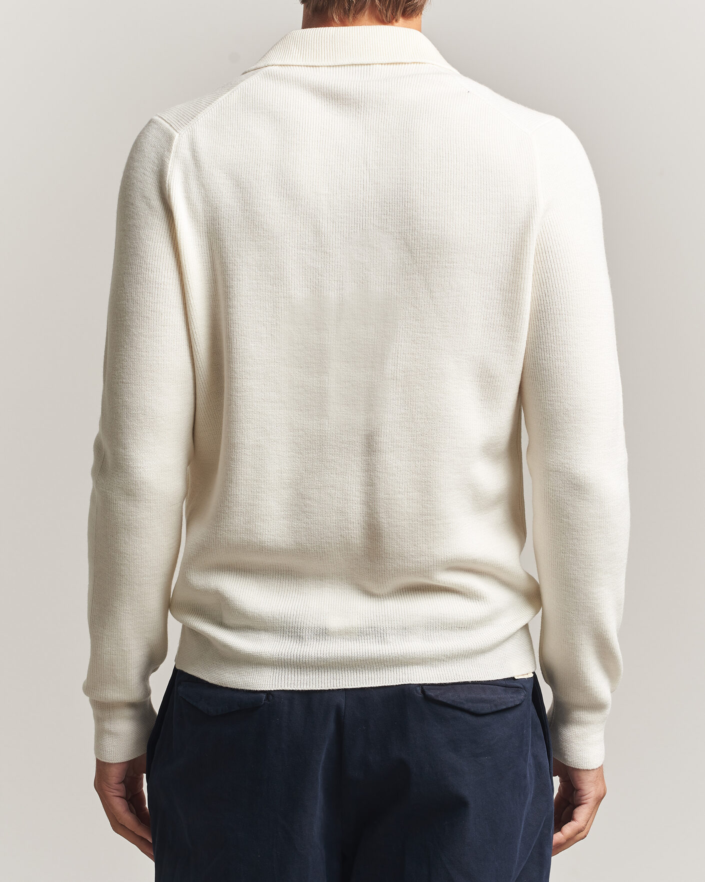 Herren | Pullover | Gran Sasso | Merino Knitted Polo Cream