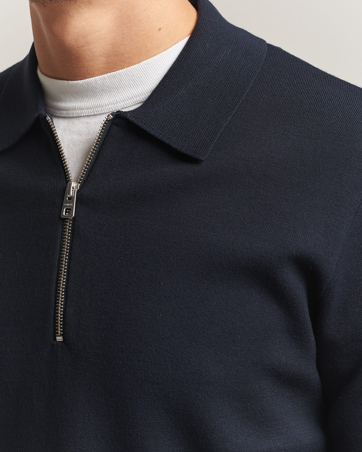 Herren | Pullover | Samsøe Samsøe | Matt Half Zip Polo Sky Captain