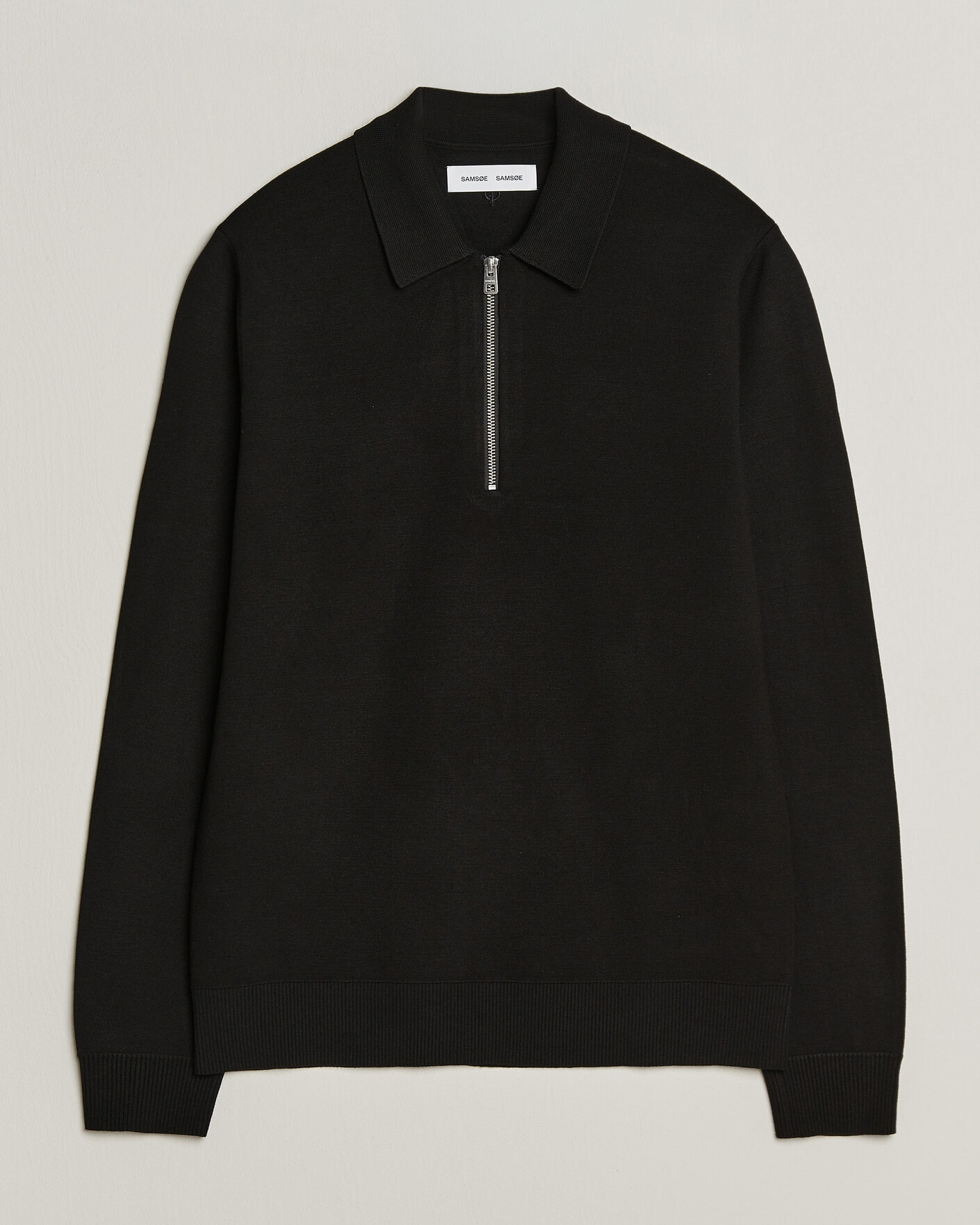 Herren | Pullover | Samsøe Samsøe | Matt Half Zip Polo Black
