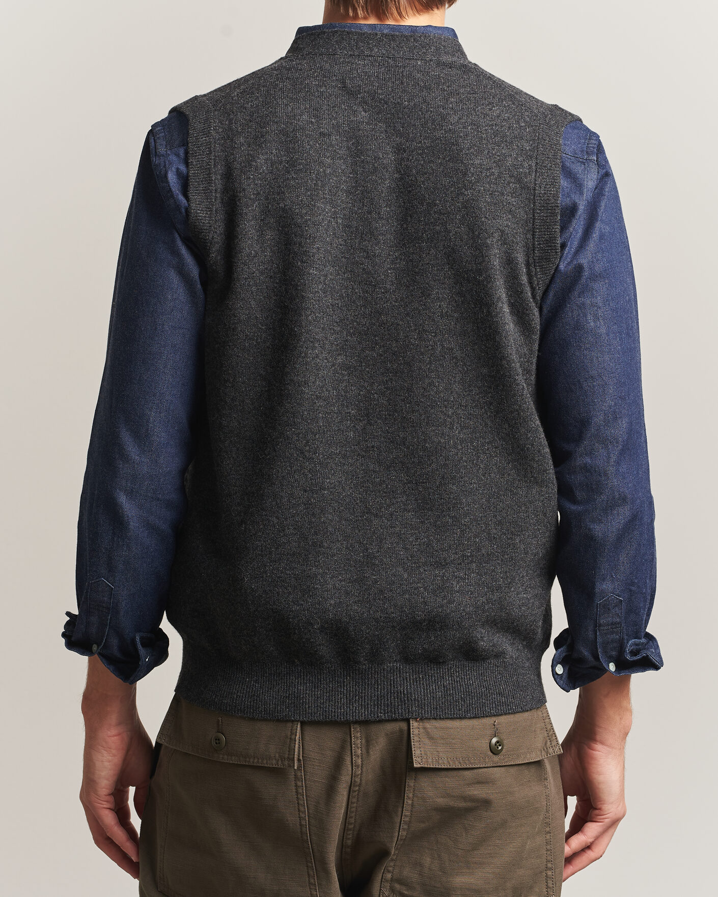 Herren | Pullover | BEAMS PLUS | Button Knit Vest Charcoal