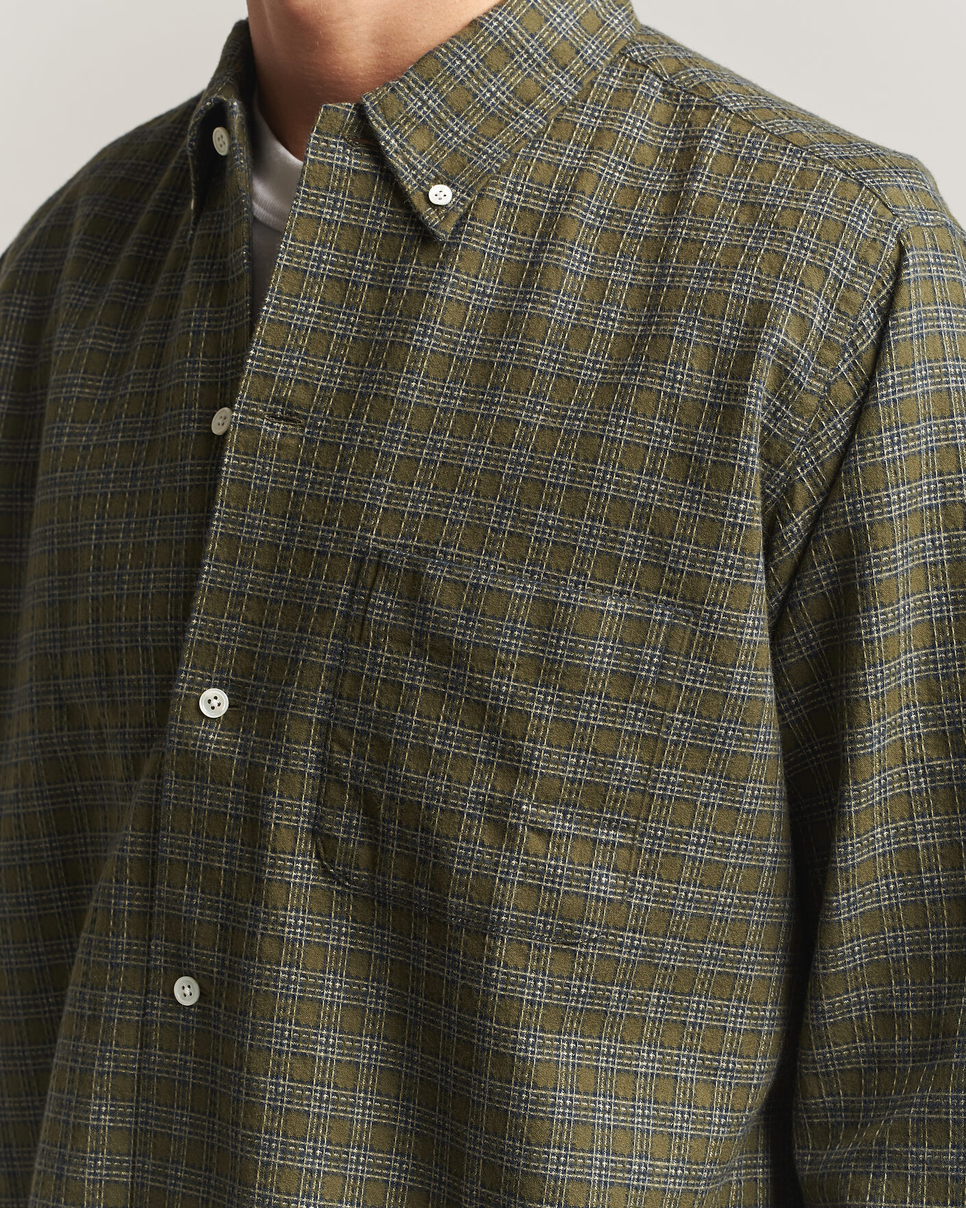 Herren | Hemden | BEAMS PLUS | Dobby Plaid Button Down Shirt Dark Green
