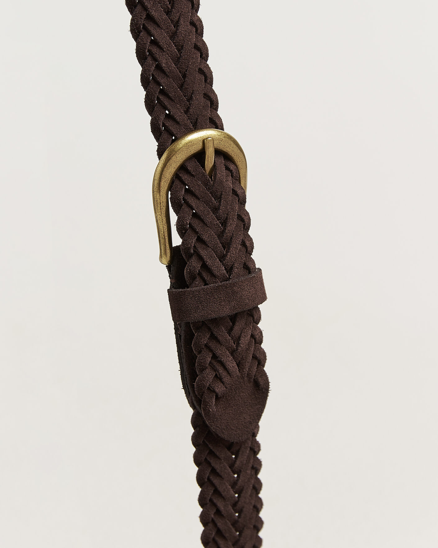 Herren | Gürtel | BEAMS PLUS | Suede Braided Belt Dark Brown