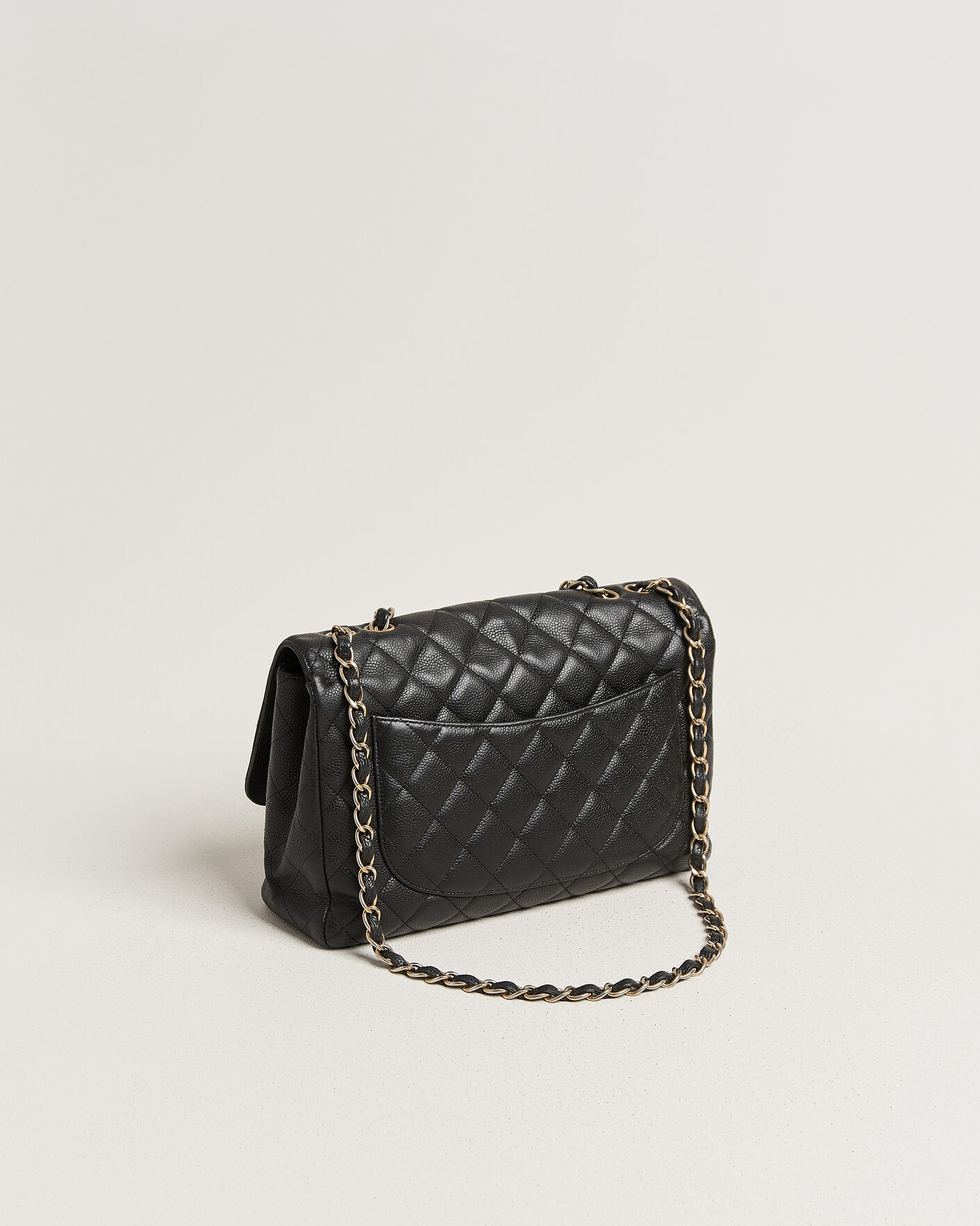 Herren | Pre-Owned & Vintage Bags | Chanel Pre-Owned | Classic Jumbo Single Flap Bag Caviar Black