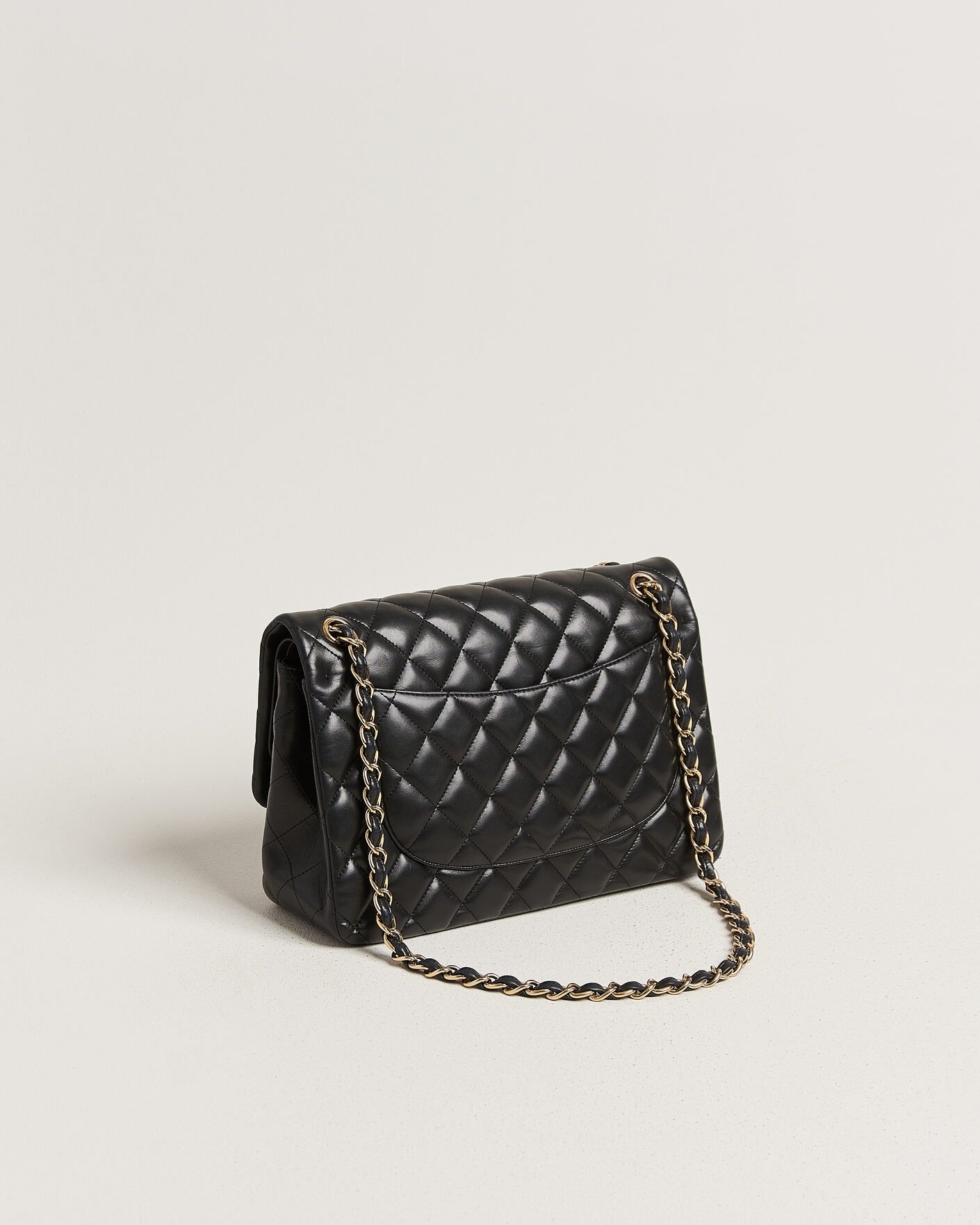 Herren | Pre-Owned & Vintage Bags | Chanel Pre-Owned | Classic Jumbo Double Flap Bag Lambskin Black