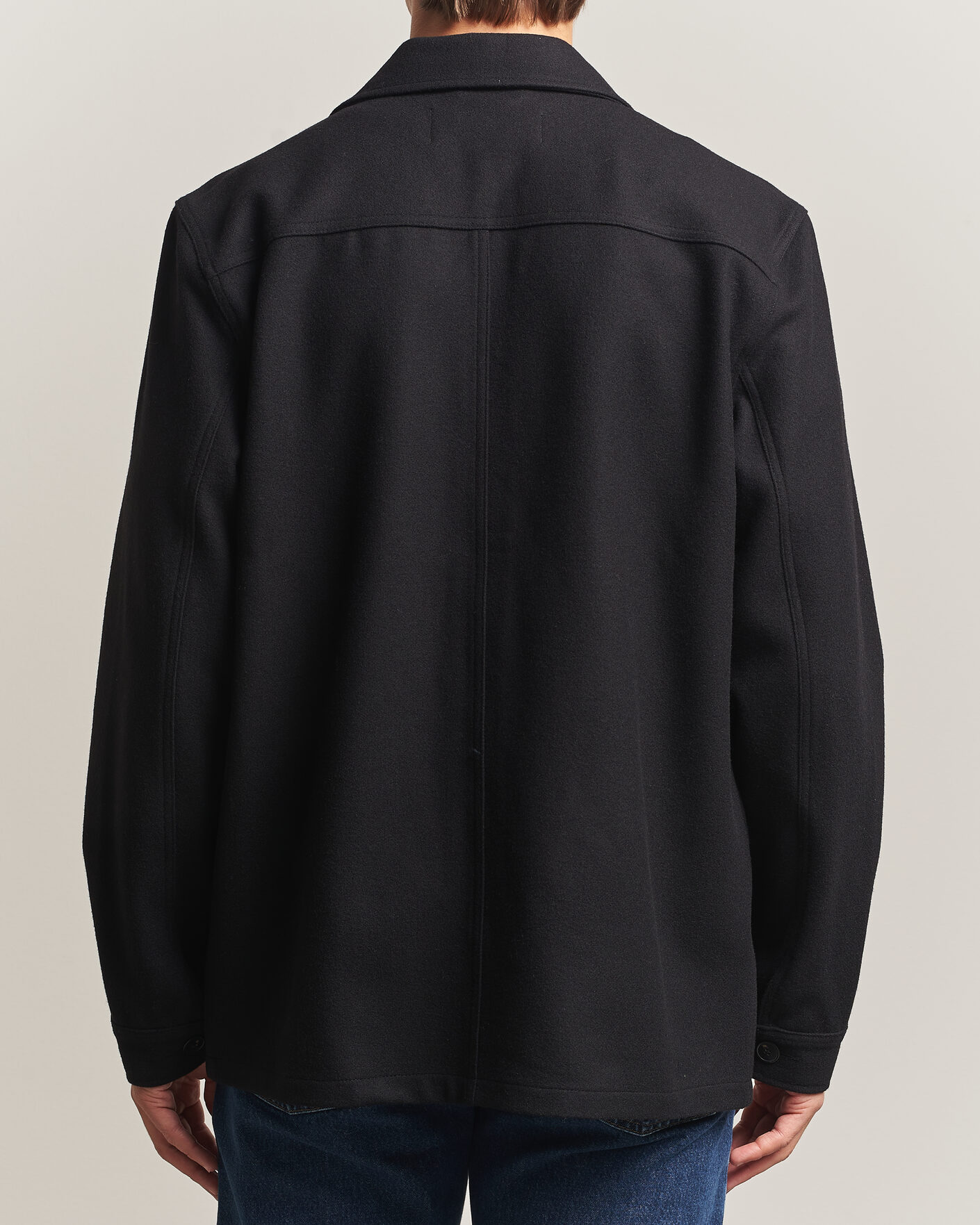 Herren | Hemden | A Day's March | Original Wool Overshirt Black