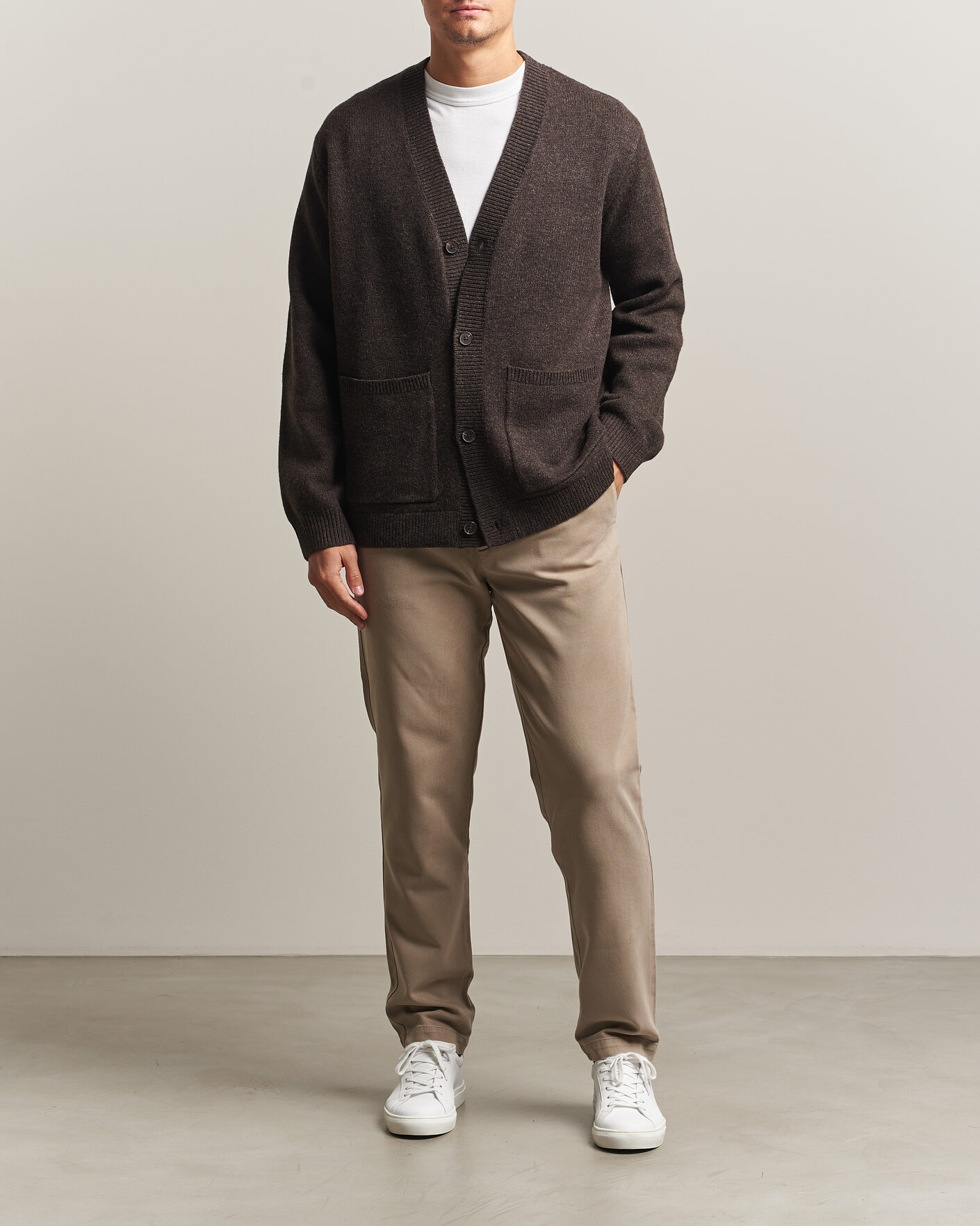 Herren | Hosen | A Day's March | Miller Cotton/Lyocell Trousers Greige