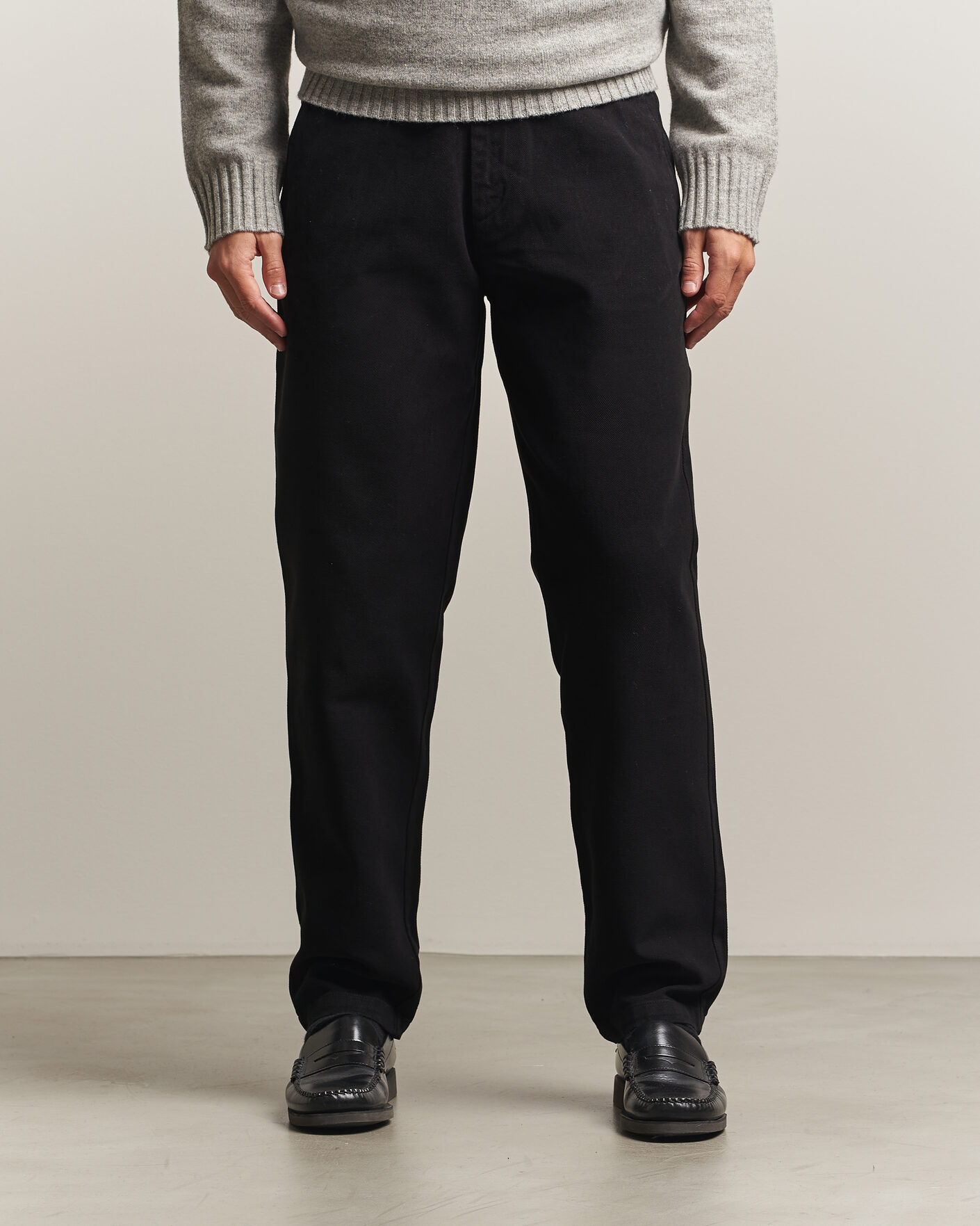 Herren | Hosen | A Day's March | Miller Cotton/Lyocell Trousers Black