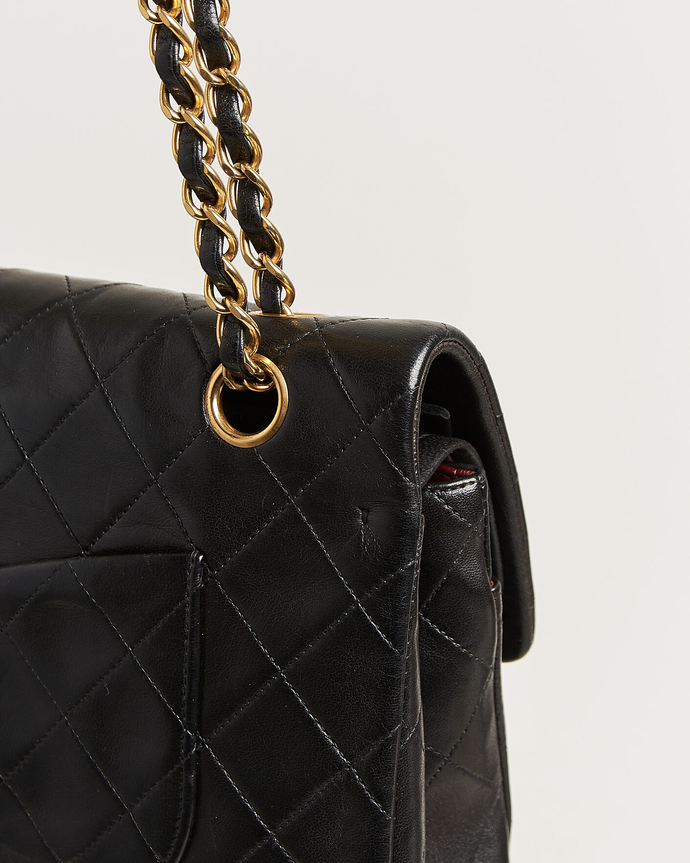 Herren | Pre-Owned & Vintage Bags | Chanel Pre-Owned | Classic Medium Double Flap Bag Lambskin Black