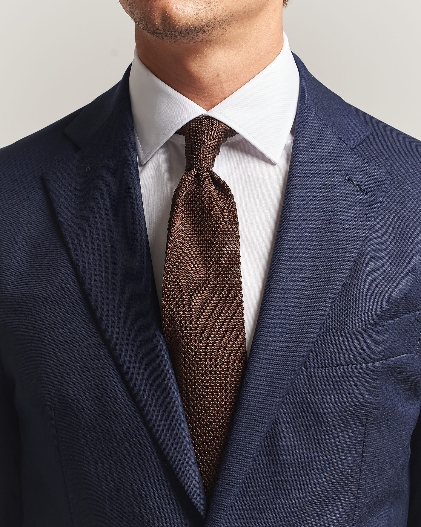 Herren | Krawatten | Gant | Silk Knitted Tie Shadow Brown
