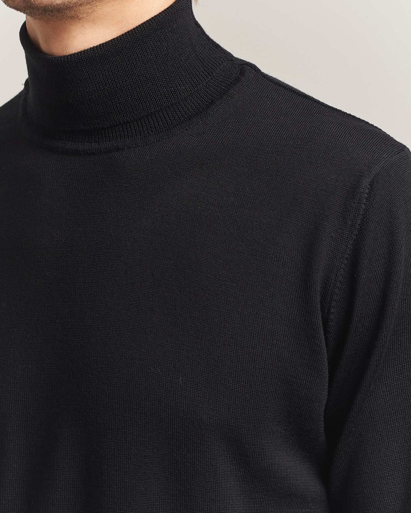 Herren | Pullover | Filippa K | Merino Knitted Turtleneck Black