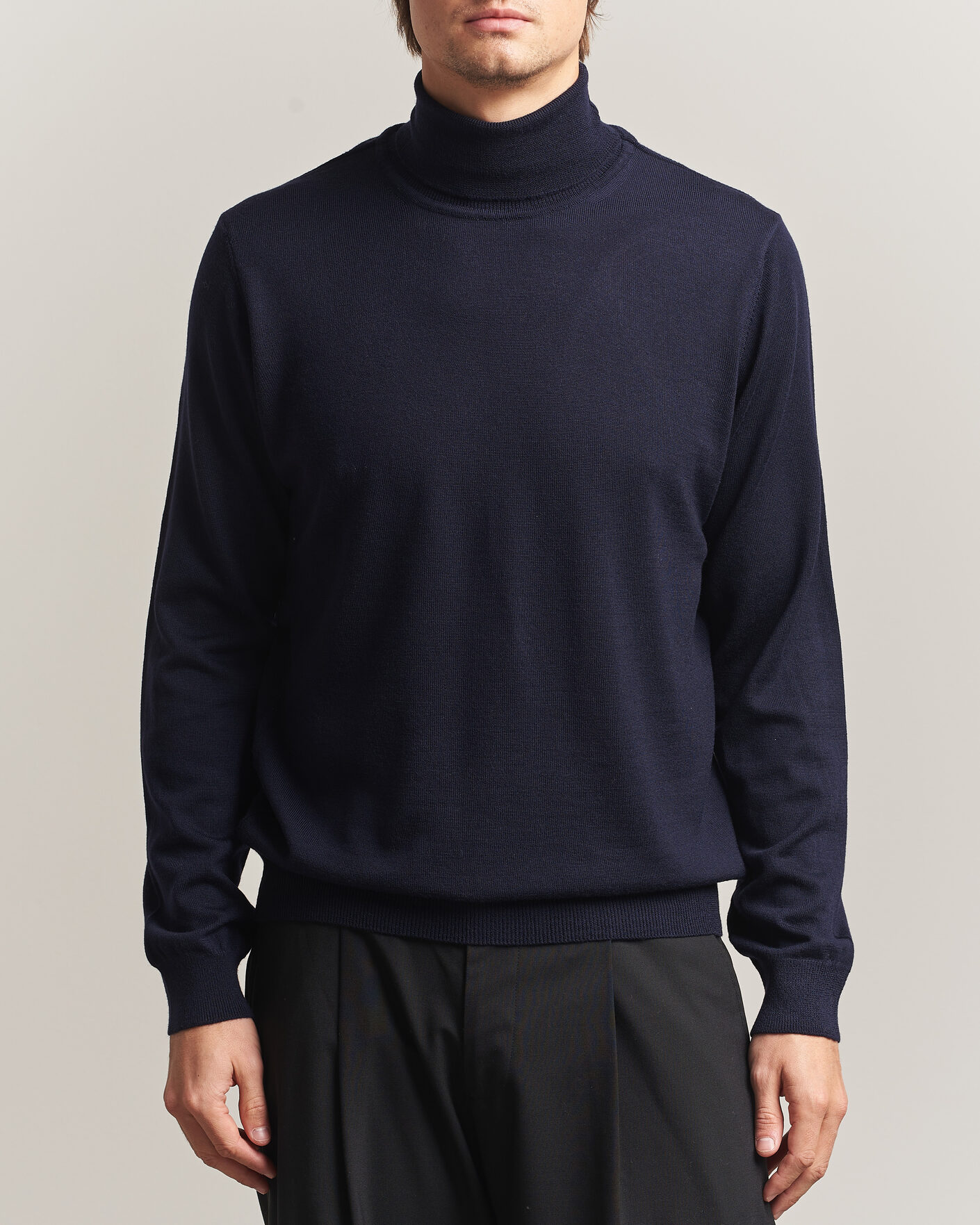 Herren | Pullover | Filippa K | Merino Knitted Turtleneck Navy