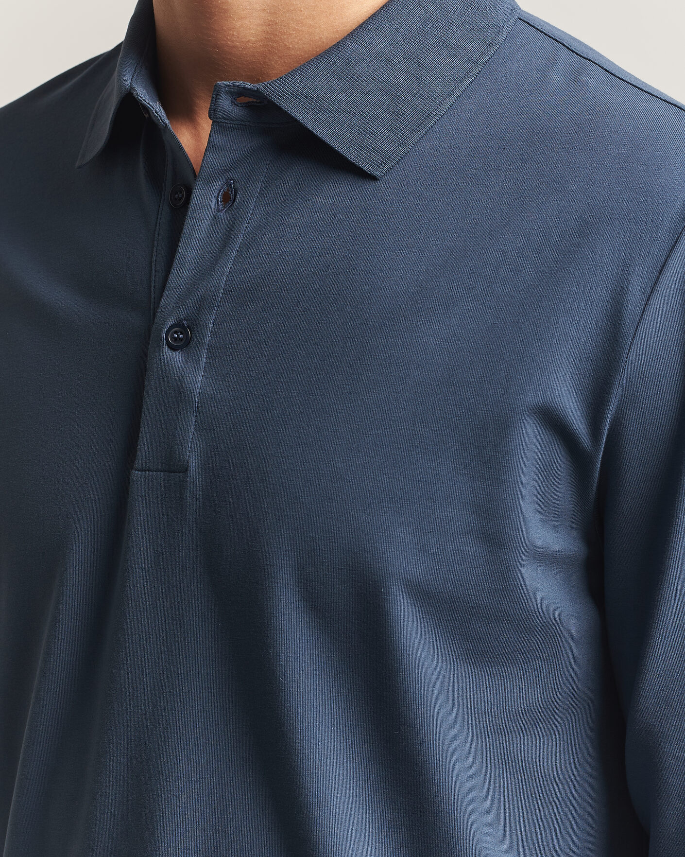 Herren | Poloshirts | Filippa K | Luke Lycra Polo Shirt Stone Blue