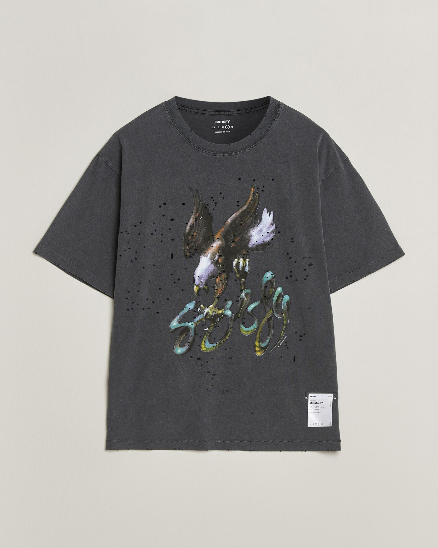 Herren | T-Shirts | Satisfy | MothTech T-Shirt Aged Black Eagle