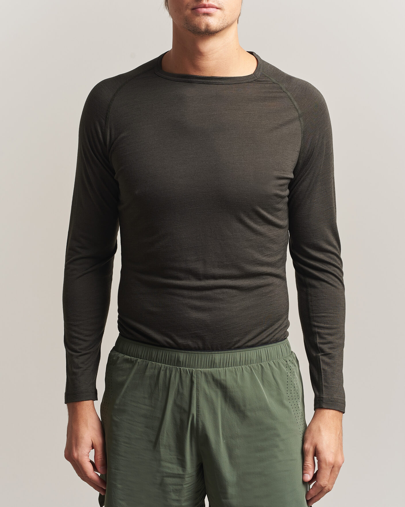 Herren | Pullover | SOAR Running | LS Merino/Silk Base Layer Forest
