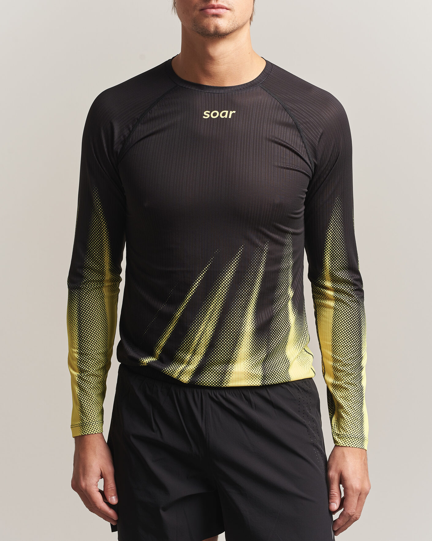 Herren | T-Shirts | SOAR Running | LS Race Base Yellow/Black