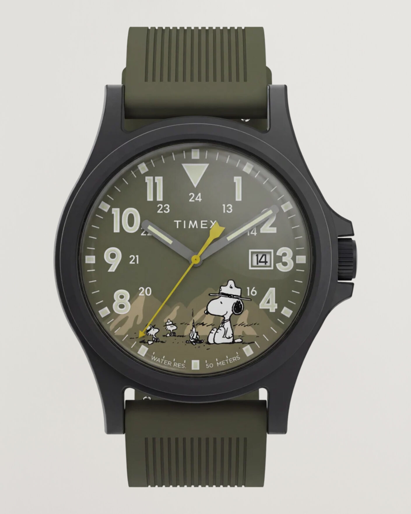 Herren | Timex Peanuts x Timex Expedition Acadia 40mm Green Dial | Timex | Peanuts x Expedition Acadia 40mm Green Dial