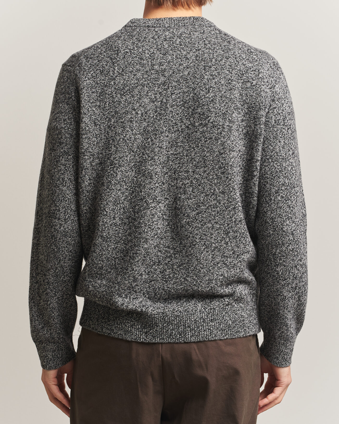 Herren | Pullover | Samsøe Samsøe | Isak Knitted Crew Neck Black White Melange