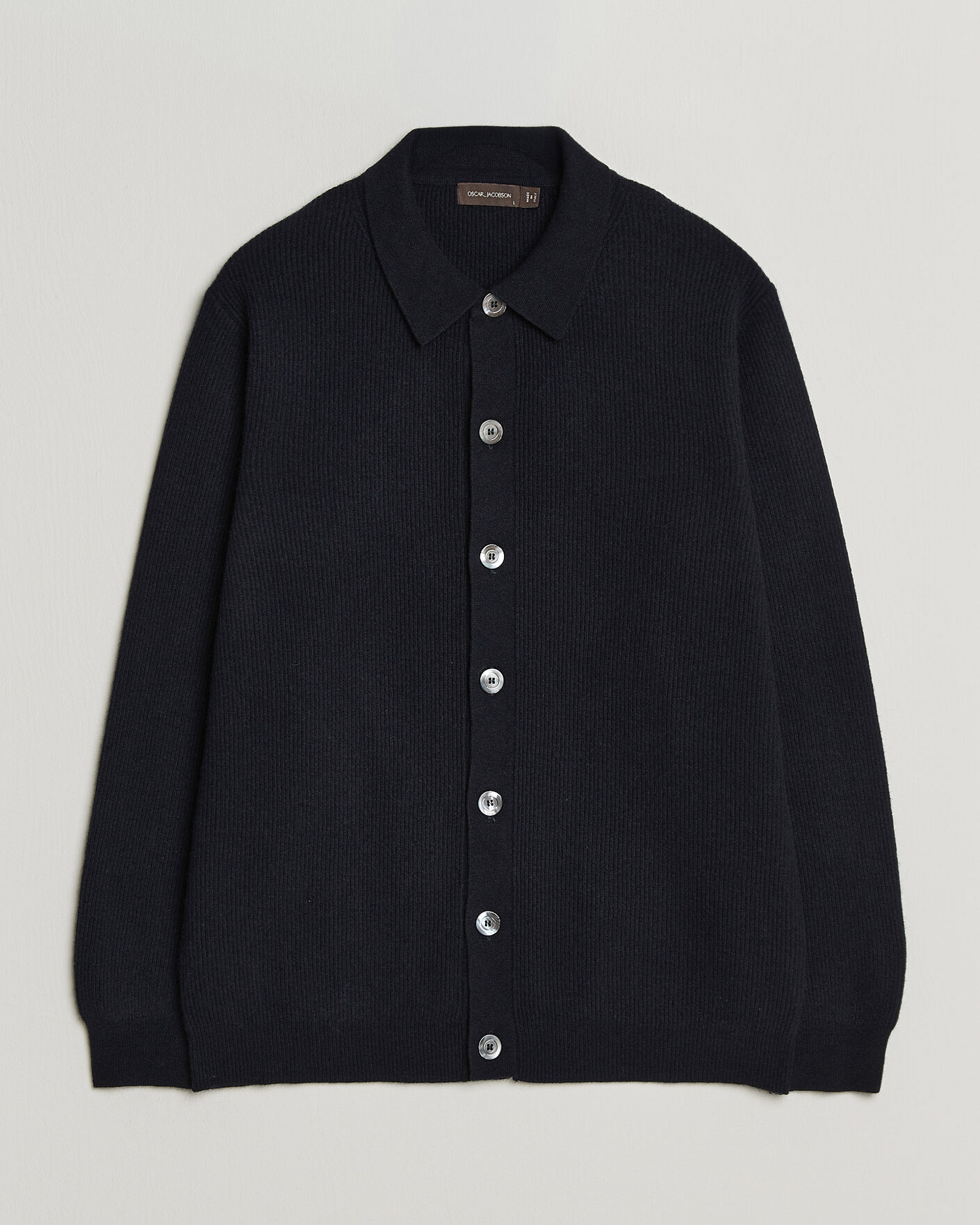Herren | Pullover | Oscar Jacobson | Federico Wool/Cashmere Cardigan Navy