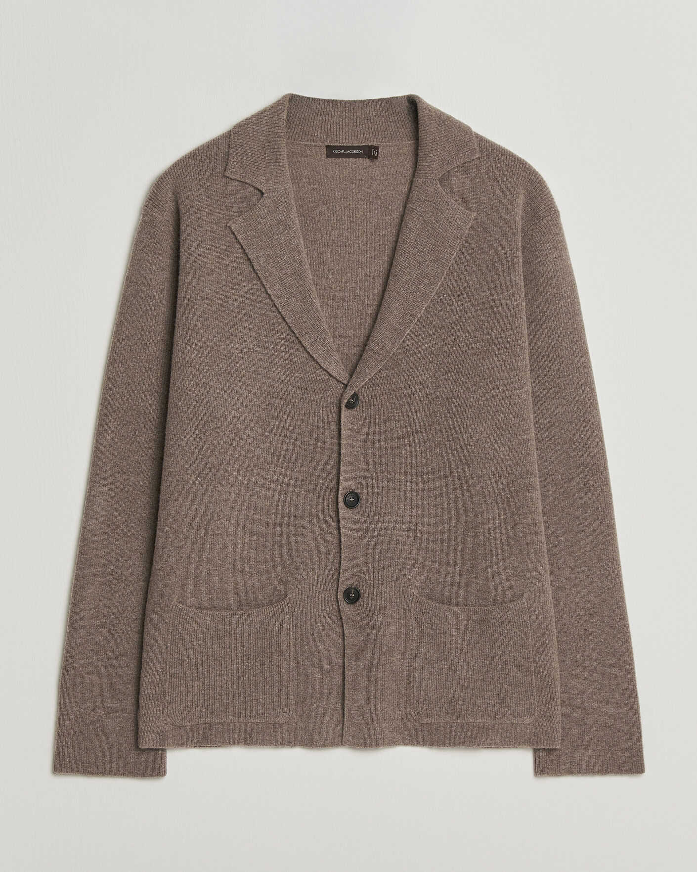 Herren | Sakkos | Oscar Jacobson | Antonio Knitted Blazer Taupe