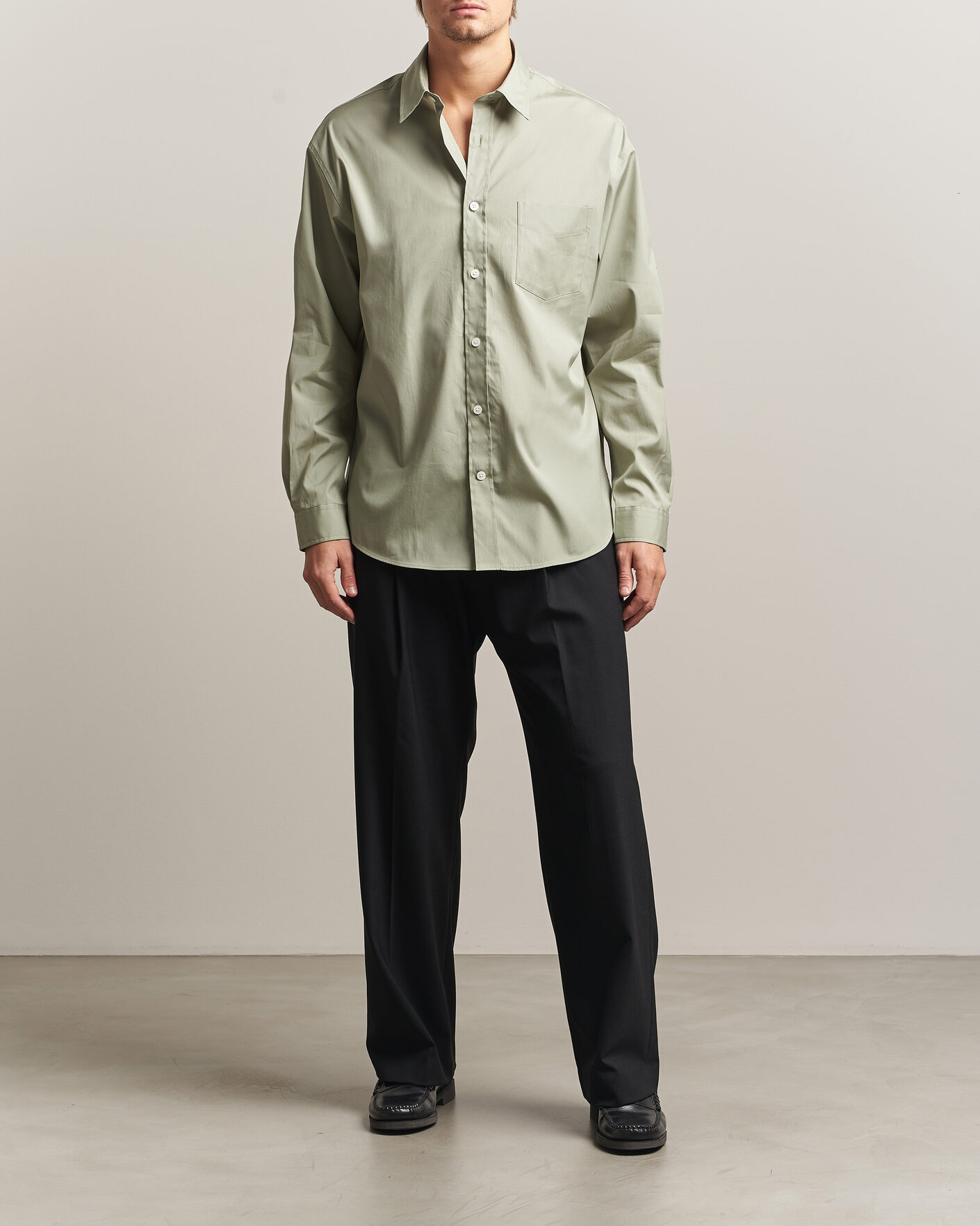 Herren | Hemden | NN07 | Skyler Relaxed Fit Supima Cotton Shirt Pale Green