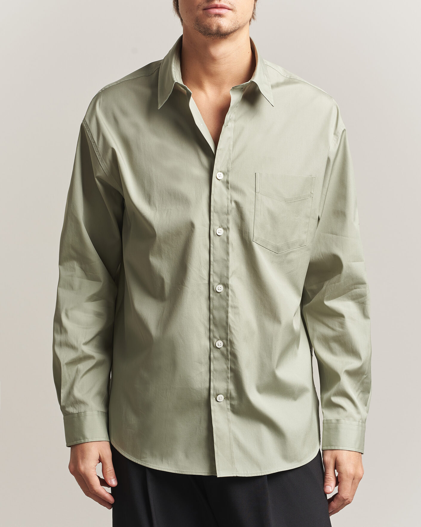 Herren | Hemden | NN07 | Skyler Relaxed Fit Supima Cotton Shirt Pale Green