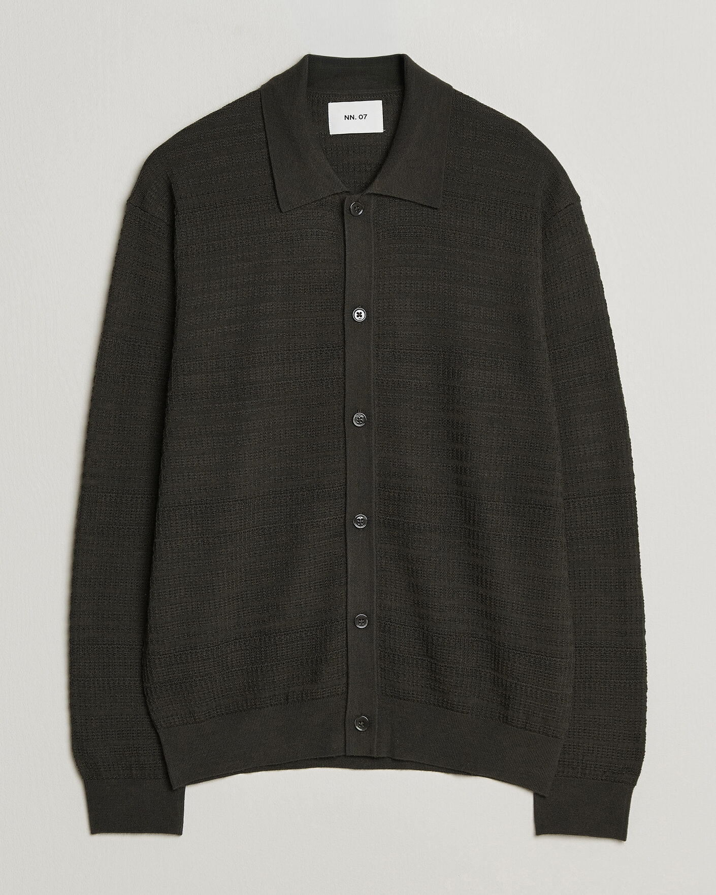 Herren | Pullover | NN07 | Nate Wool Knitted Cardigan Dark Army
