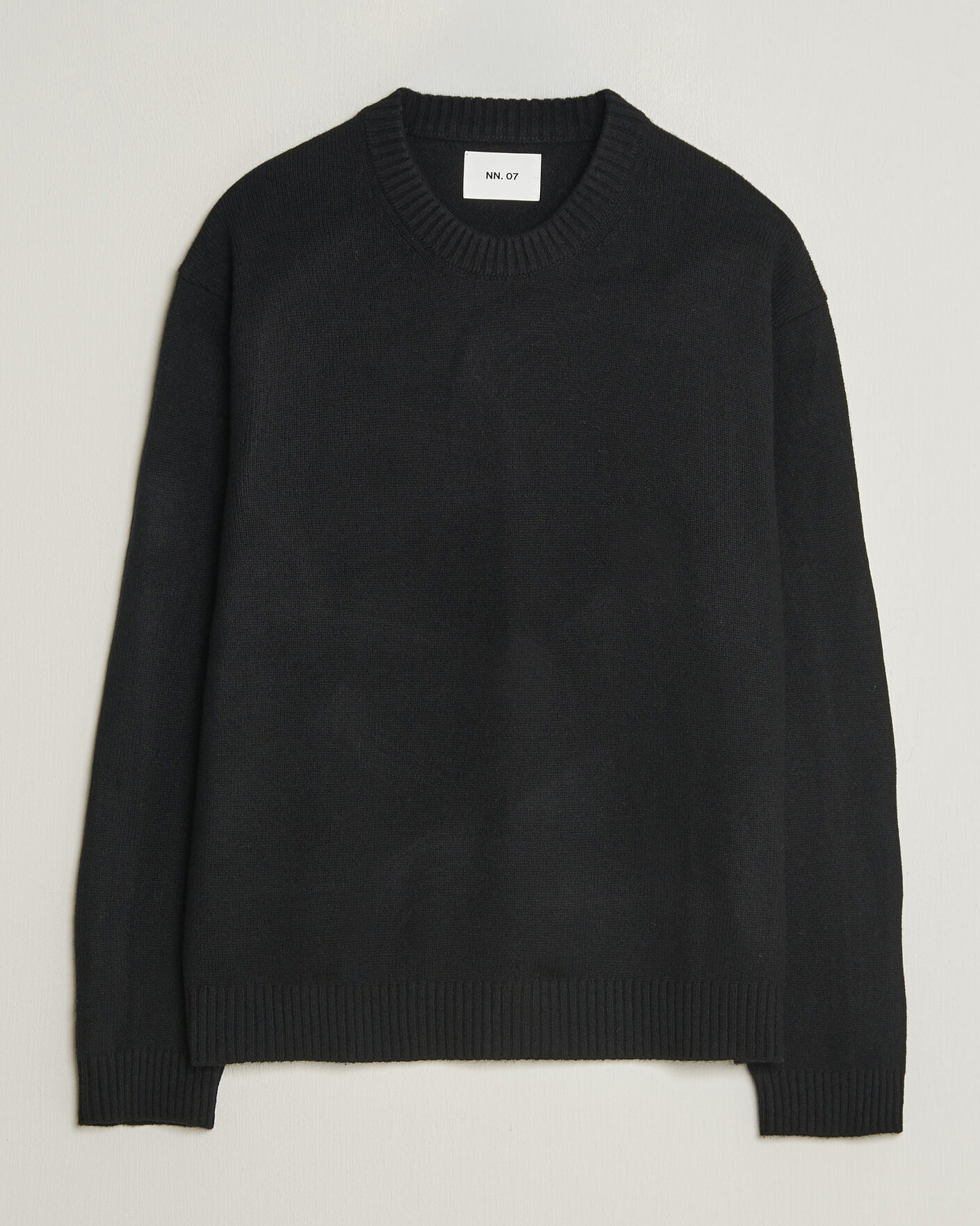 Herren | Pullover | NN07 | Russel Wool/Cotton Knitted Sweater Black