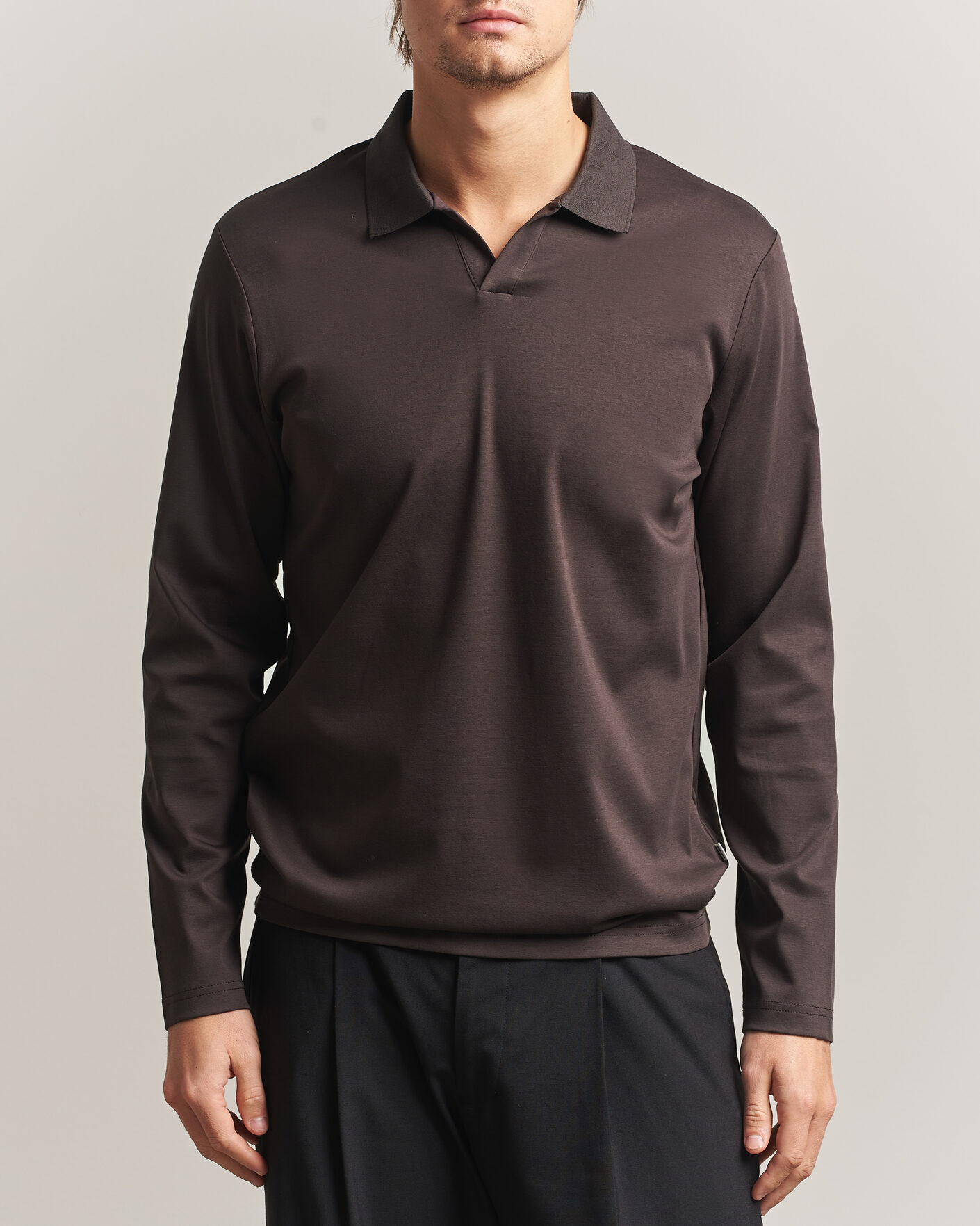 Herren | Poloshirts | NN07 | Paul Long Sleeve Polo Deep Truffle