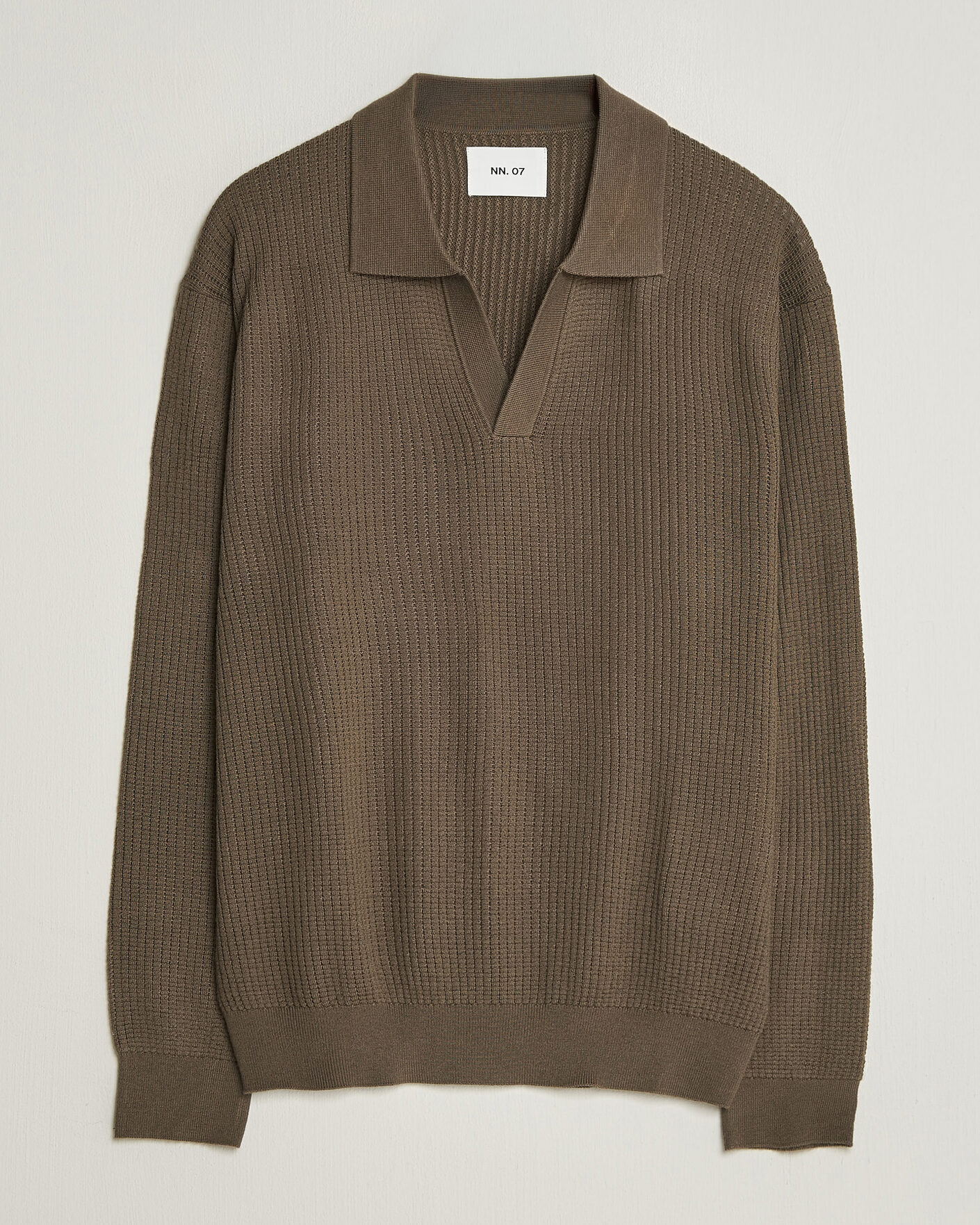 Herren | Pullover | NN07 | Nate Wool Knitted Polo Mable Husk