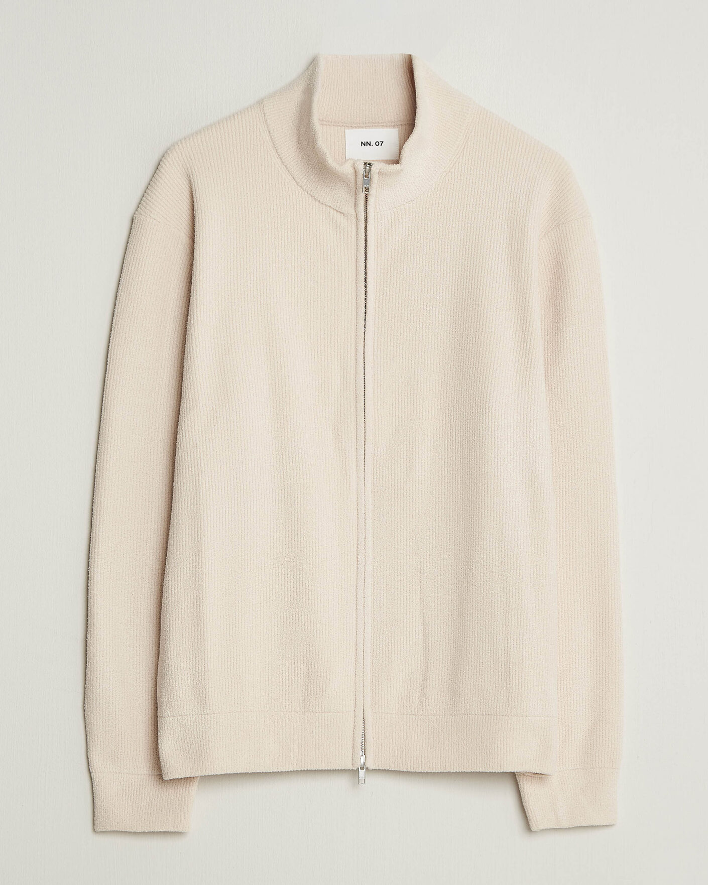Herren | Pullover | NN07 | Danny Rib Knitted Full Zip Ivory