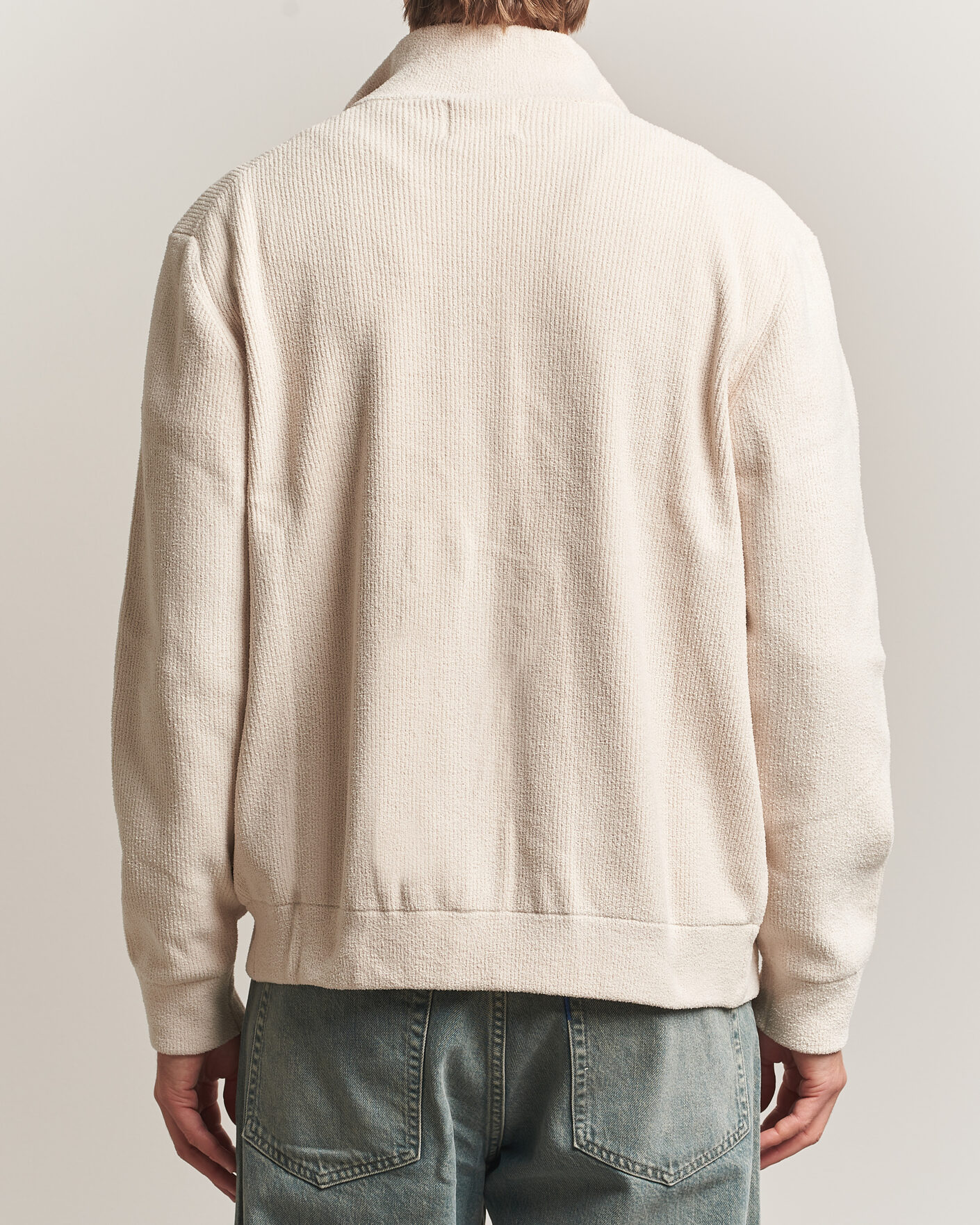 Herren | Pullover | NN07 | Danny Rib Knitted Full Zip Ivory