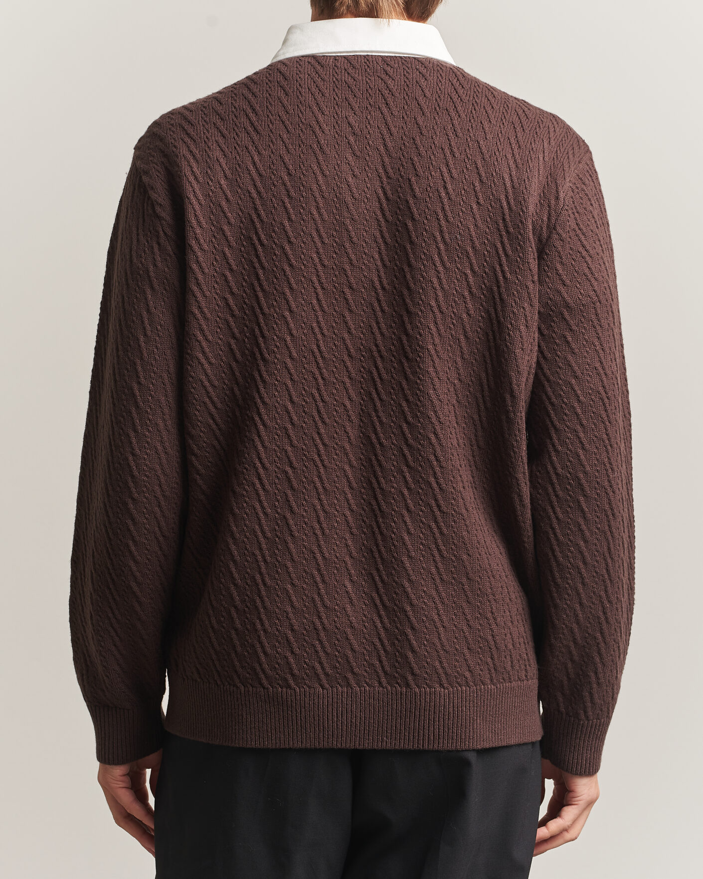 Herren | Pullover | J.Lindeberg | Johnny Knitted Rugby Seal Brown