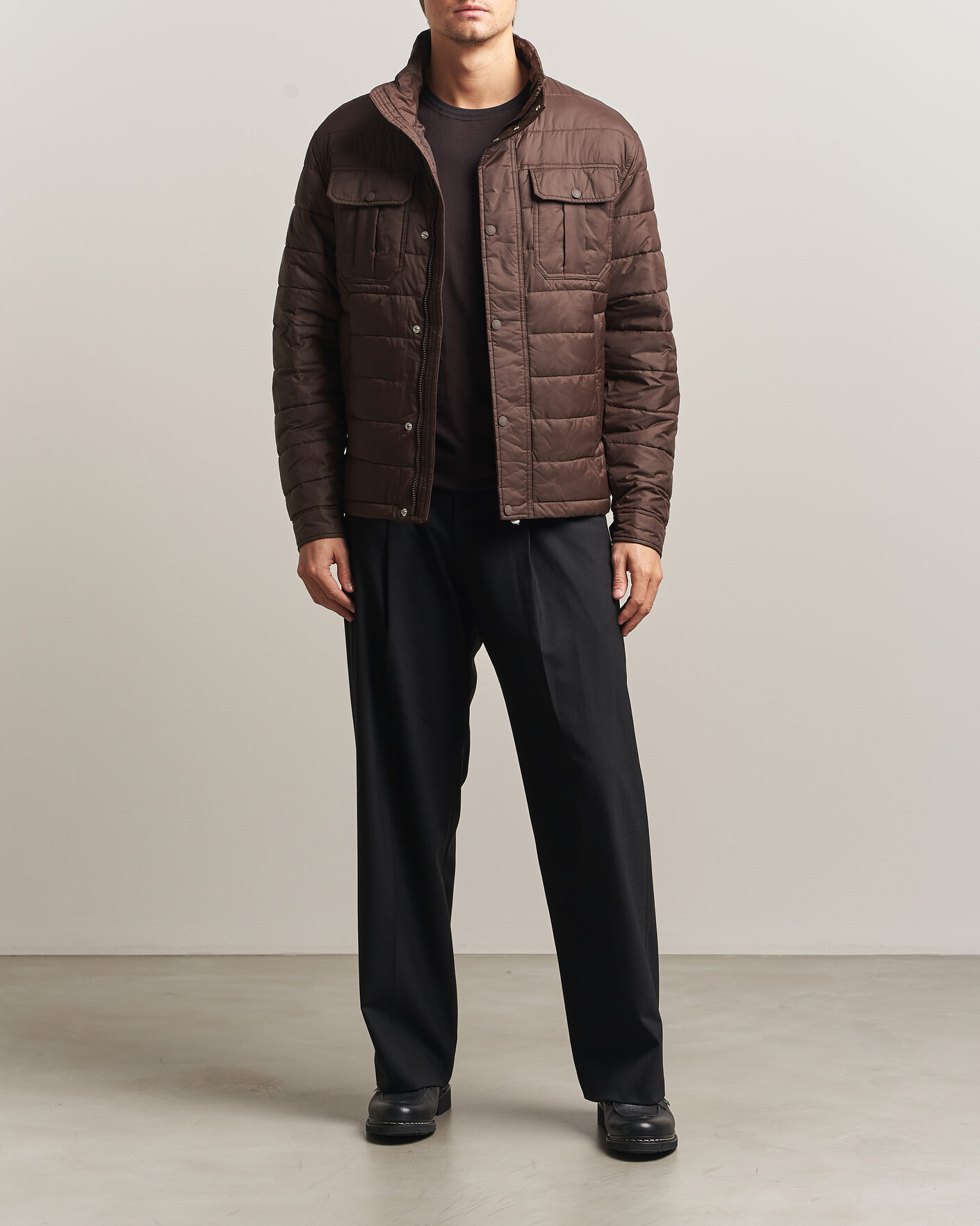 Herren | Jacken | J.Lindeberg | Bailey Light Padded Jacket Seal Brown