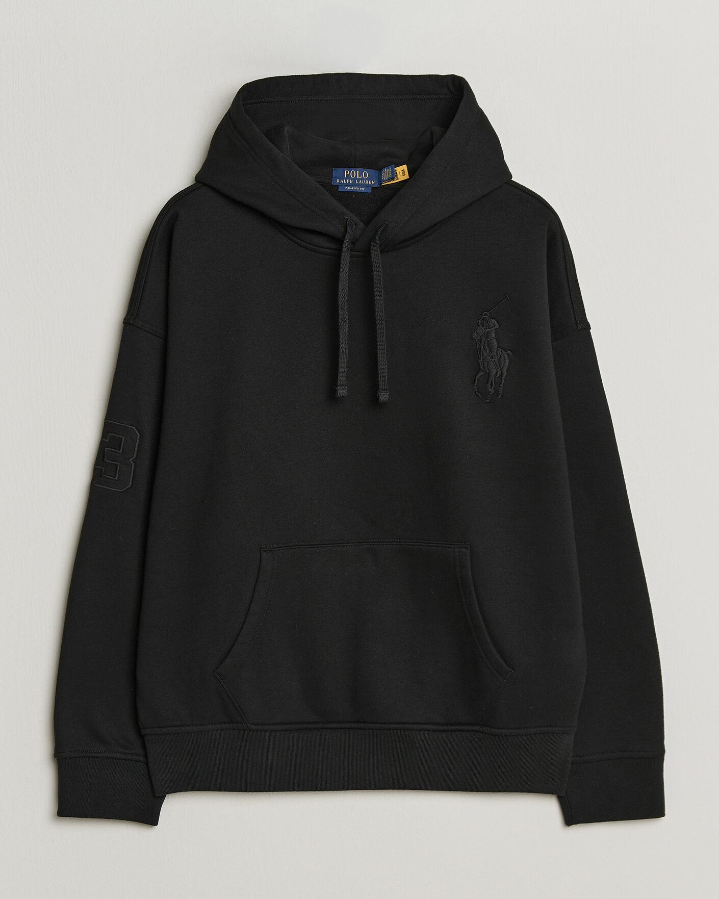 Herren | Pullover | Polo Ralph Lauren | Heavy Weight Tonal Pony Hoodie Polo Black