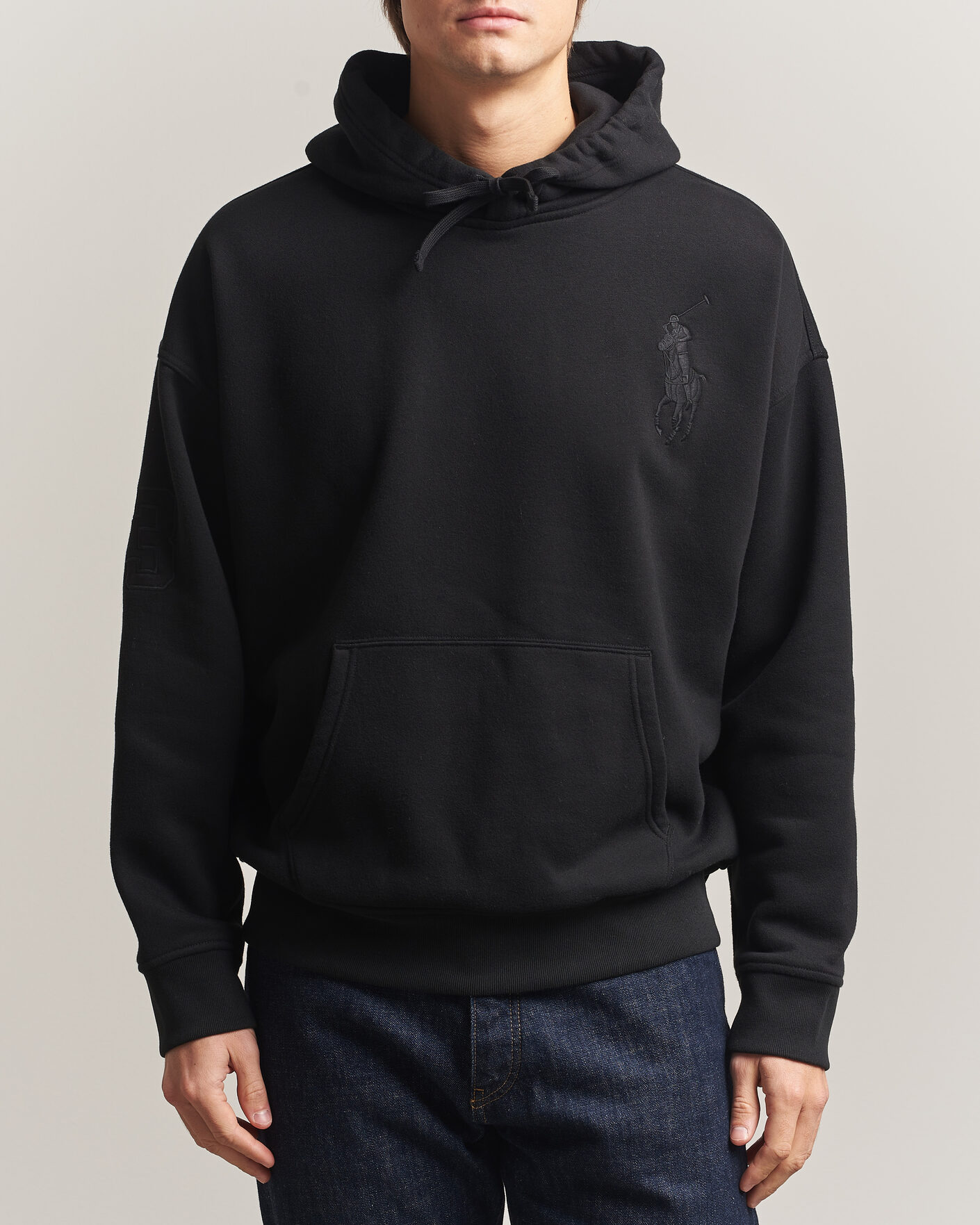 Herren | Pullover | Polo Ralph Lauren | Heavy Weight Tonal Pony Hoodie Polo Black