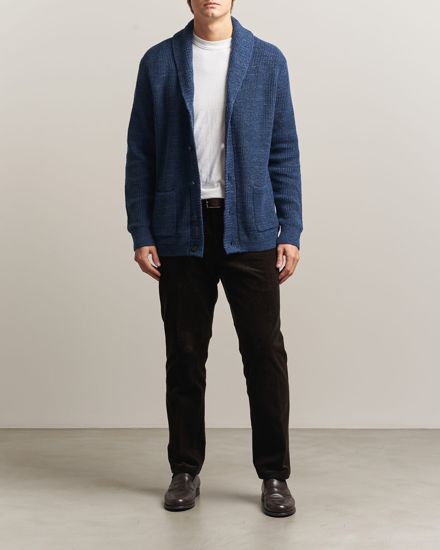 Herren | Pullover | Polo Ralph Lauren | Cotton Shawl Cardigan Blue Marl