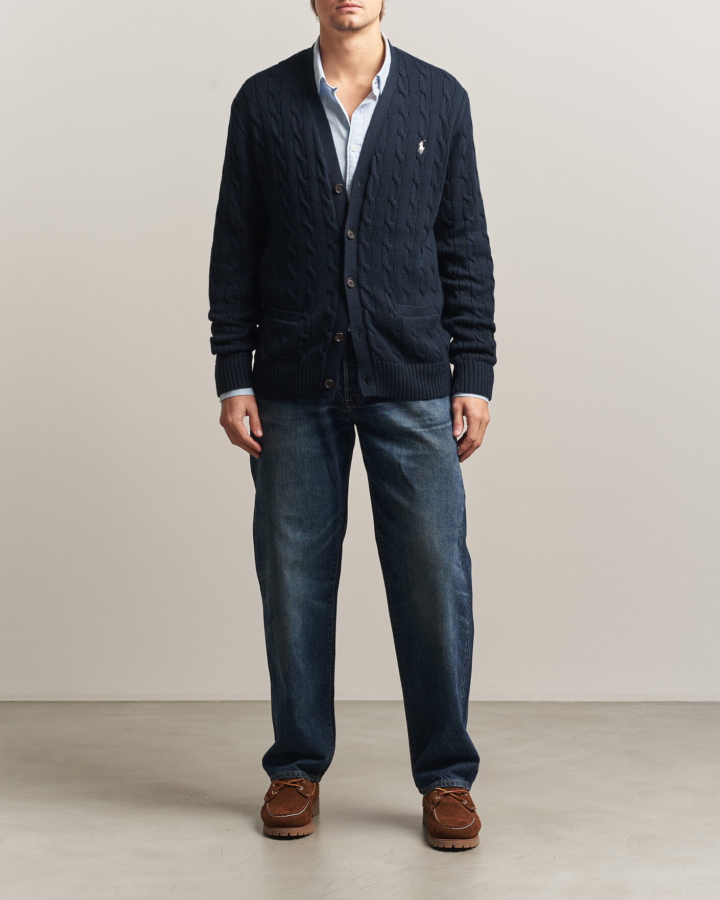 Herren | Pullover | Polo Ralph Lauren | Cotton Cable Cardigan Hunter Navy
