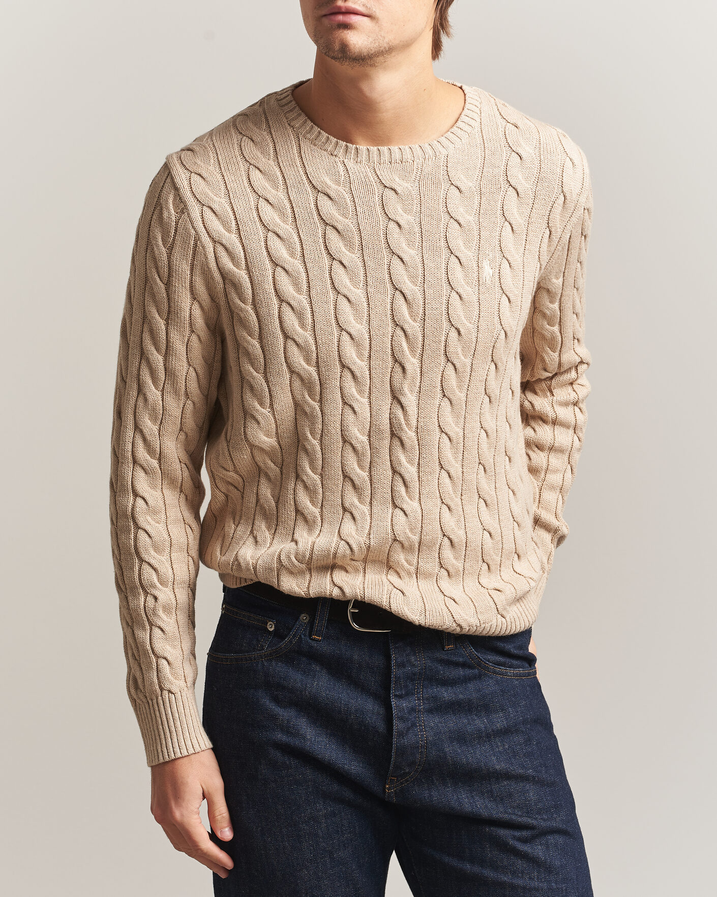 Herren | Pullover | Polo Ralph Lauren | Cotton Cable Pullover Jicama Brown Heather