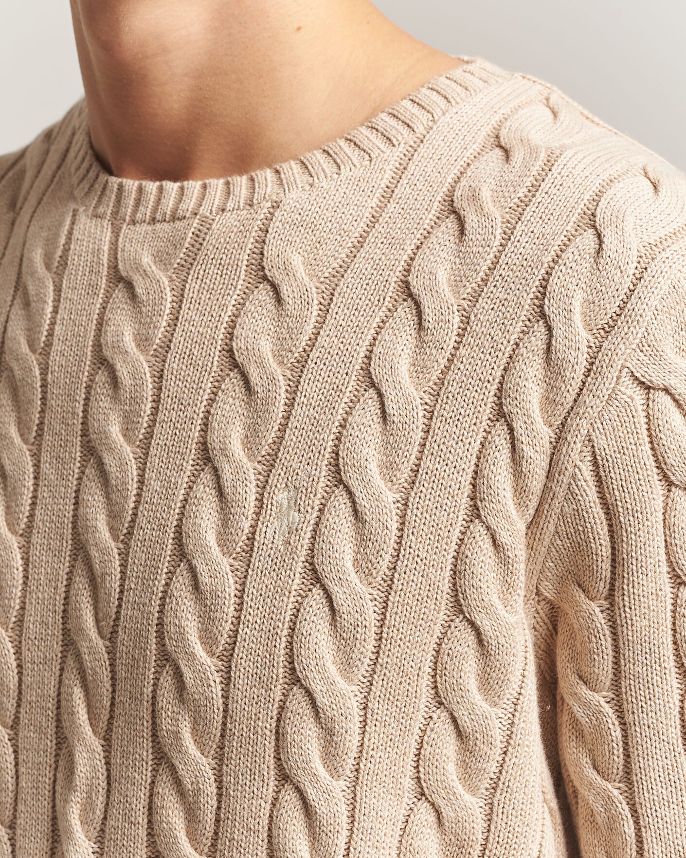Herren | Pullover | Polo Ralph Lauren | Cotton Cable Pullover Jicama Brown Heather